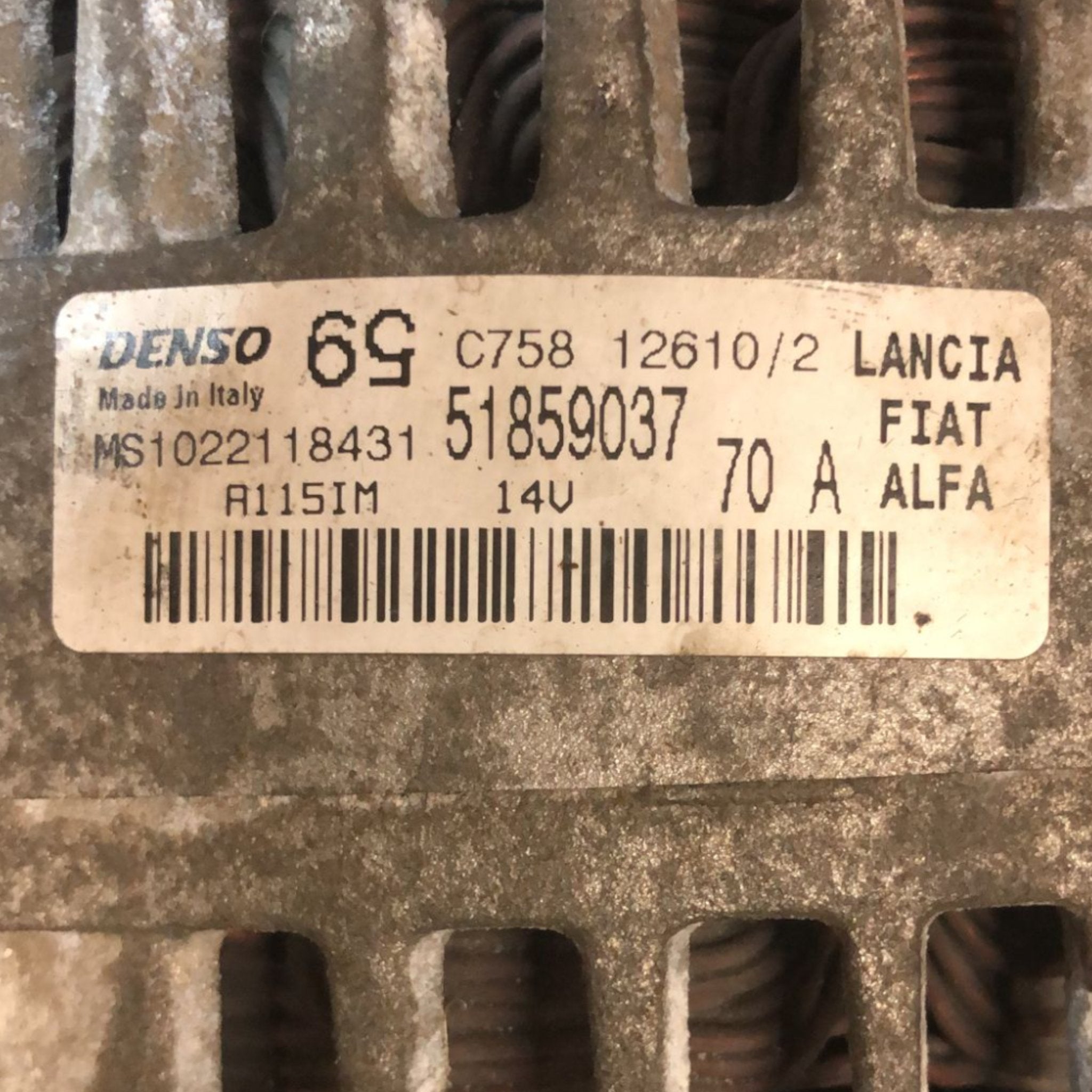Alternatore Fiat Panda 169 1.2 Benzina (2003 > 2012) cod:51859037