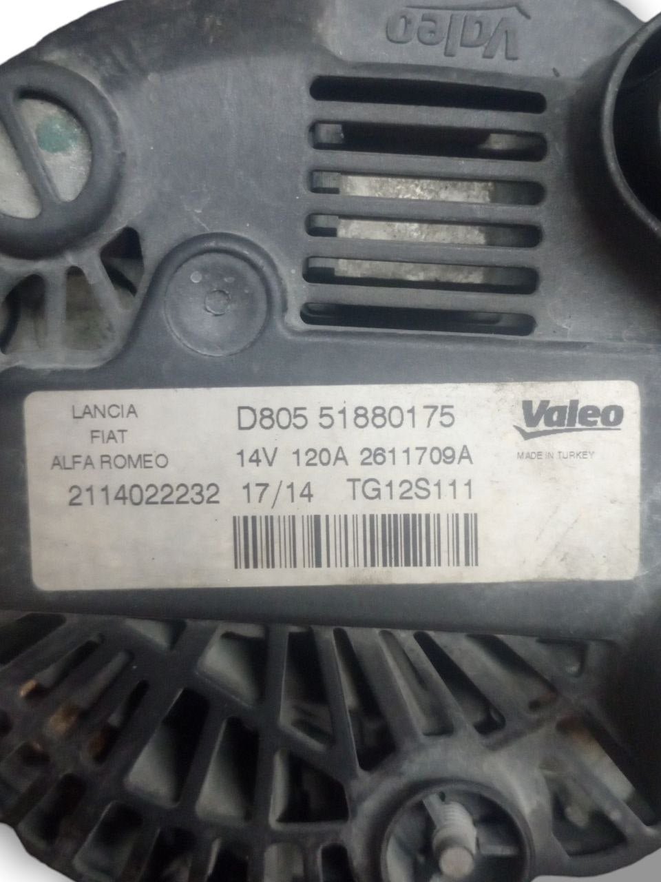 Alternatore Fiat Qubo 1.3 Diesel (2010) cod:  D80551880175
