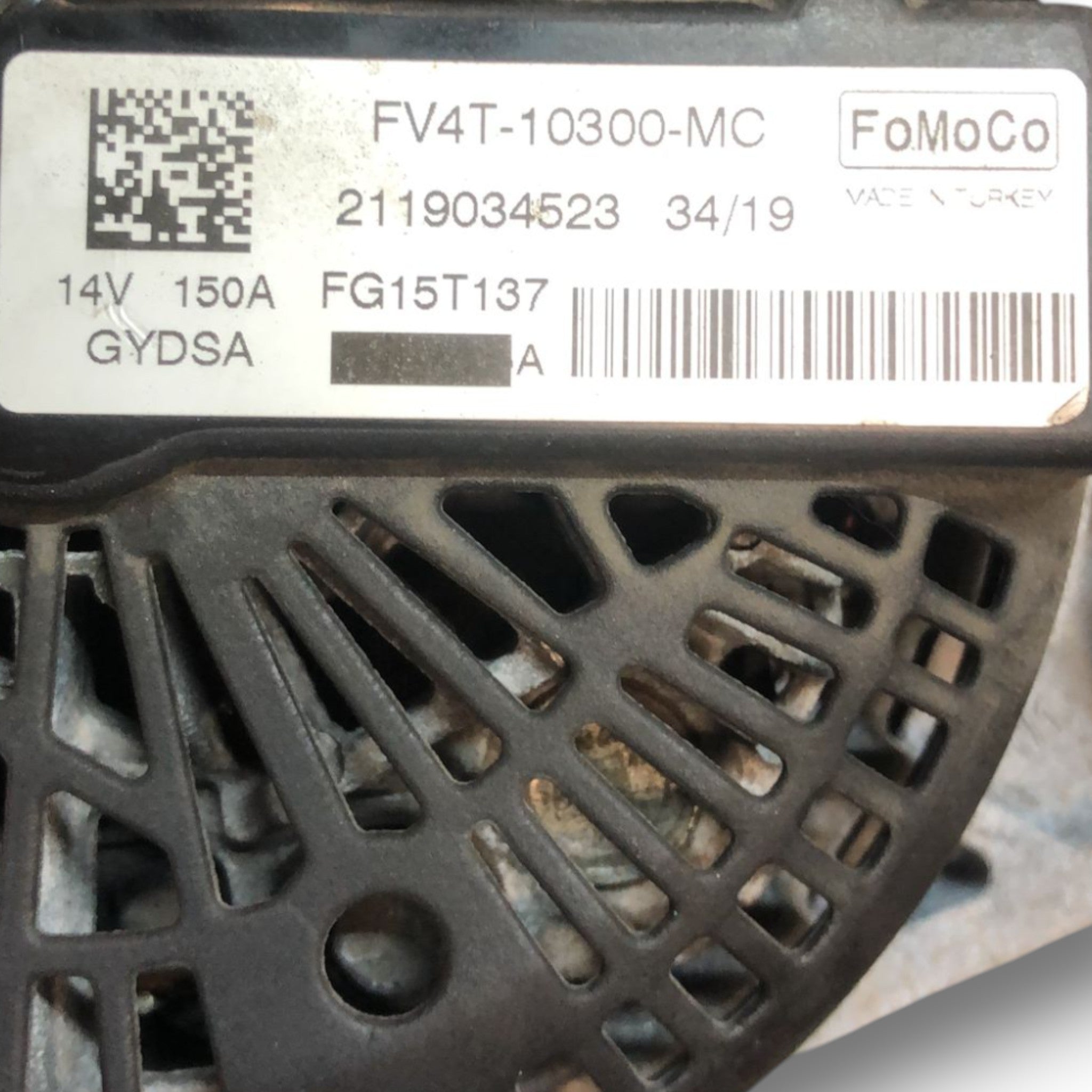 Alternatore Ford Kuga 2.0 Diesel (2012 >2019) cod:FV4T-10300-MC