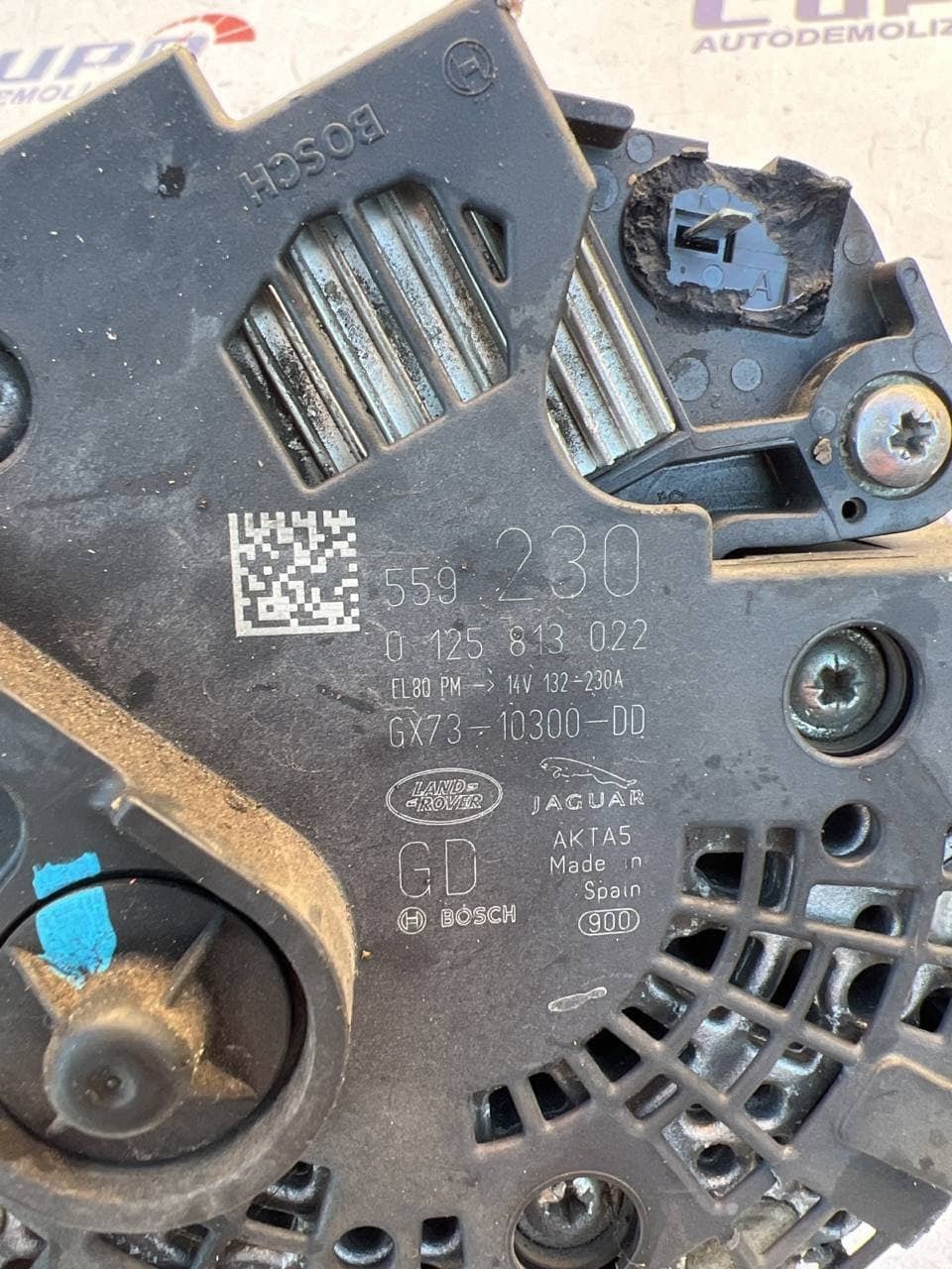 Alternatore Jaguar Xe 2017 codice gx73-10300-dd - BIBA-RICAMBI