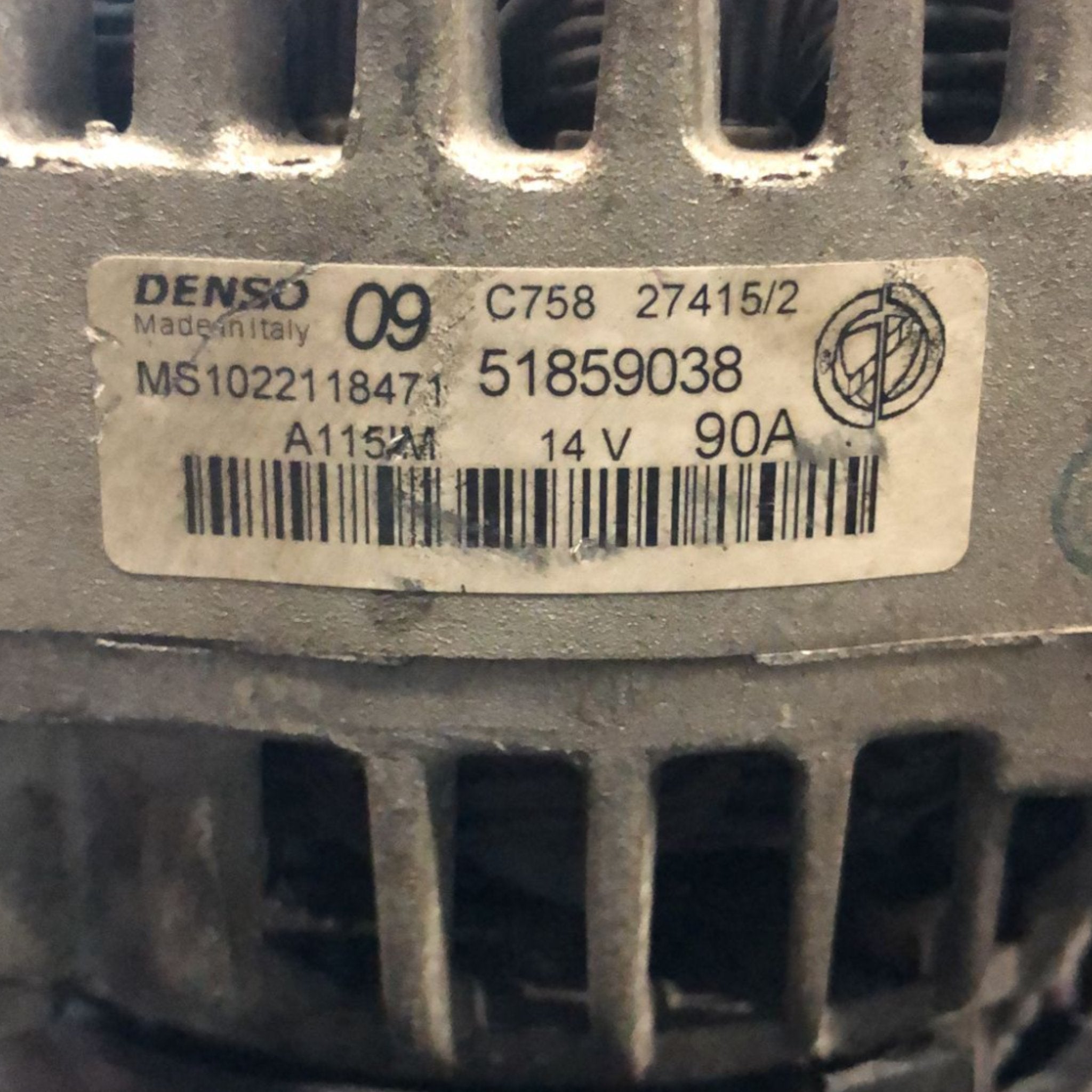 Alternatore Lancia Ypsilon 1.2 Benzina (2003 > 2011) cod:51859038