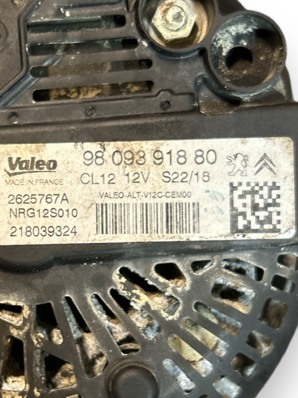 Alternatore Peugeot 208 I 1.2 Benzina (2012 > 2019) cod.9809391880