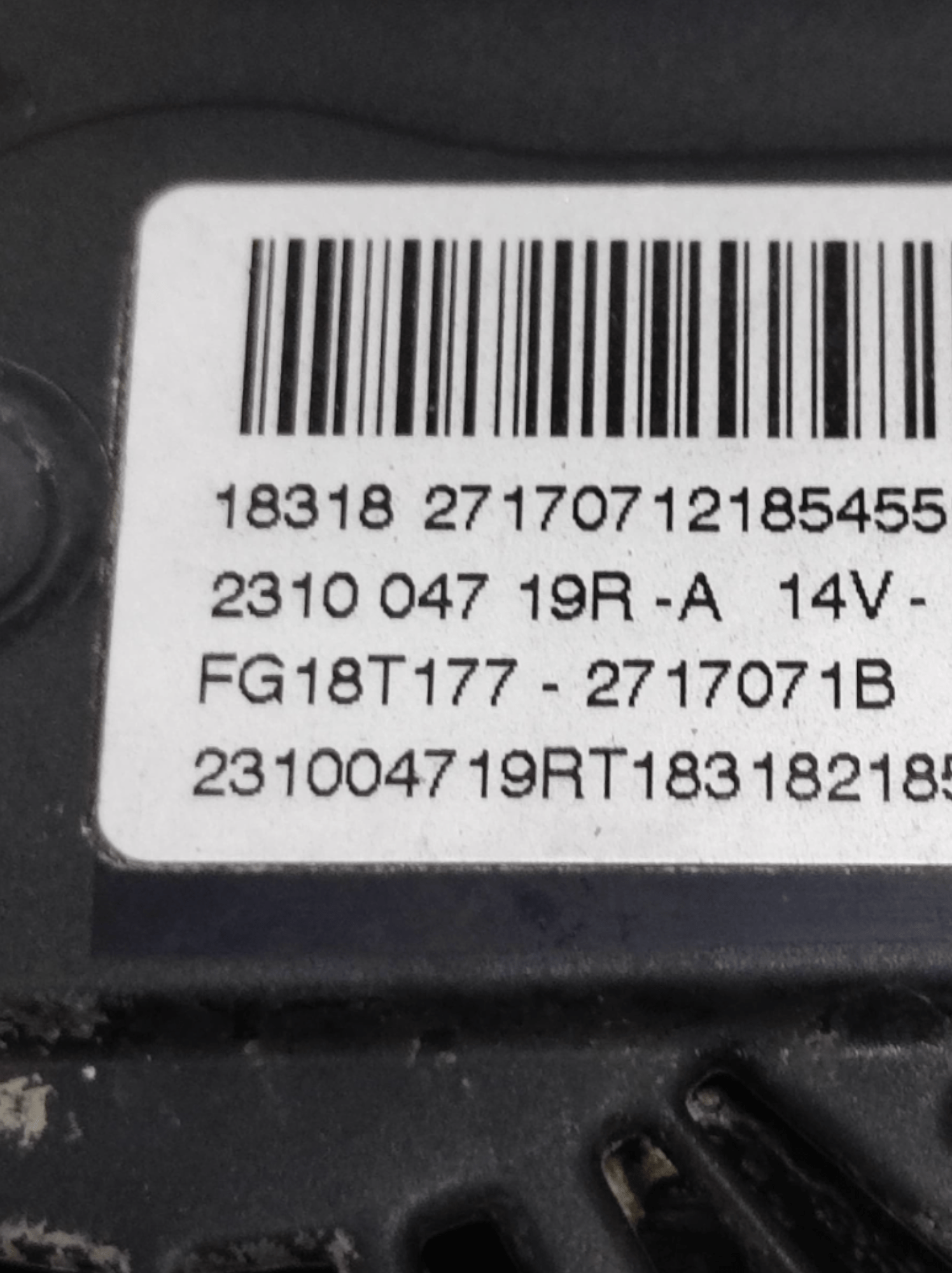 Alternatore Renault Megane IV 1.5 Diesel COD: 231004719R (2015-2020)