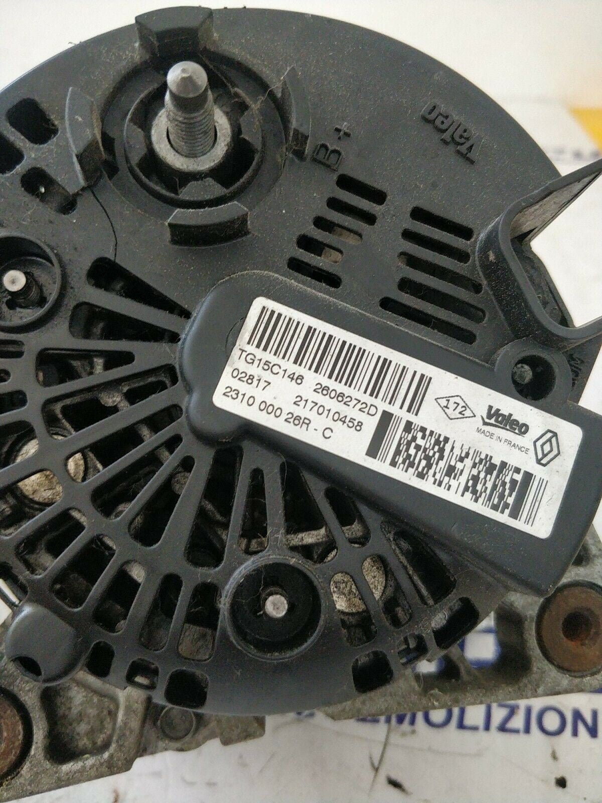 ALTERNATORE TG15C146 RENAULT SCENIC, MEGANE, DACIA DUSTER 1.5 Dci  2606272D
