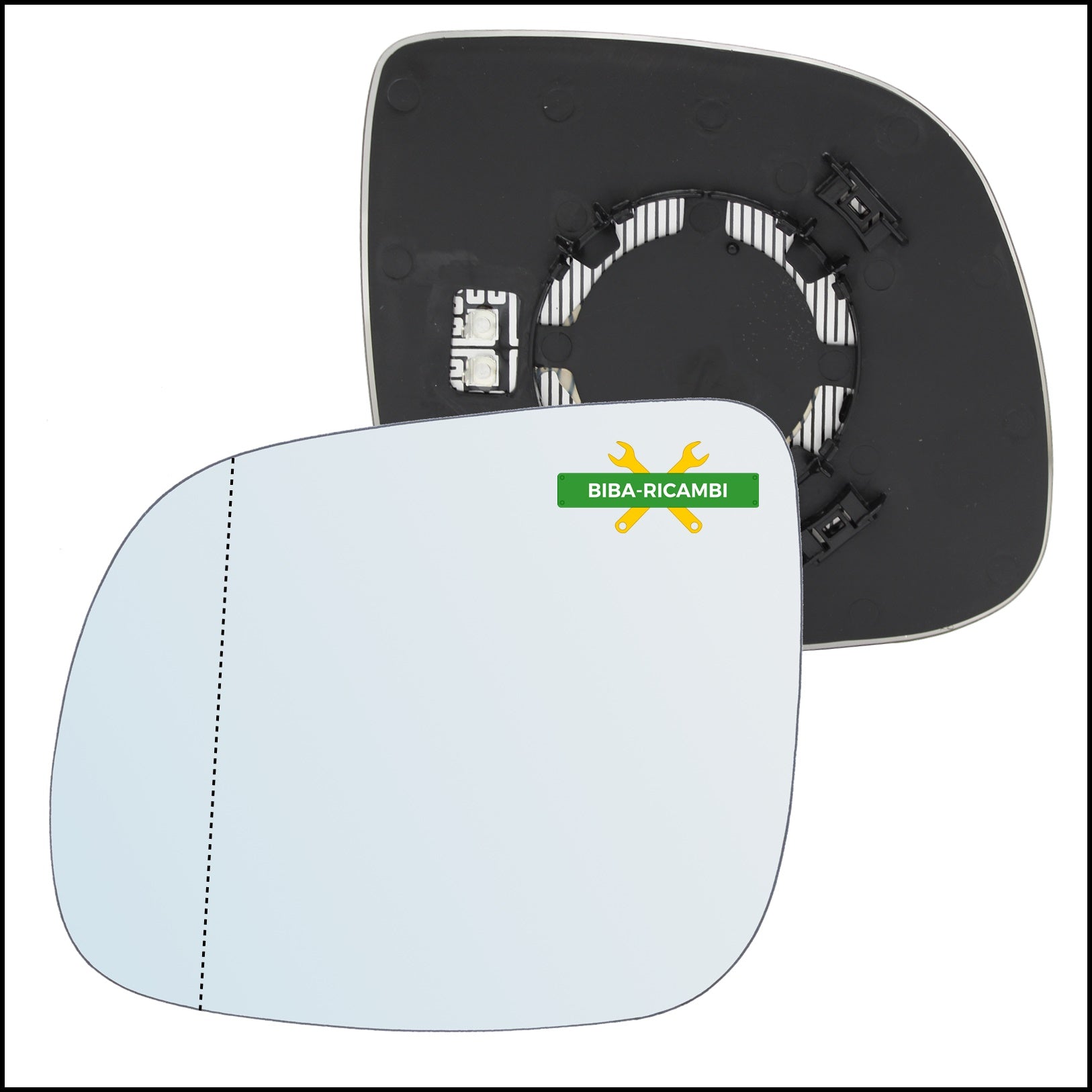 Piastra Retrovisore Termica Asferica Attacco Ø 84 Lato Sx-Guidatore Per Volkswagen Multivan T5 dal 10/2009&gt; BIBA-RICAMBI