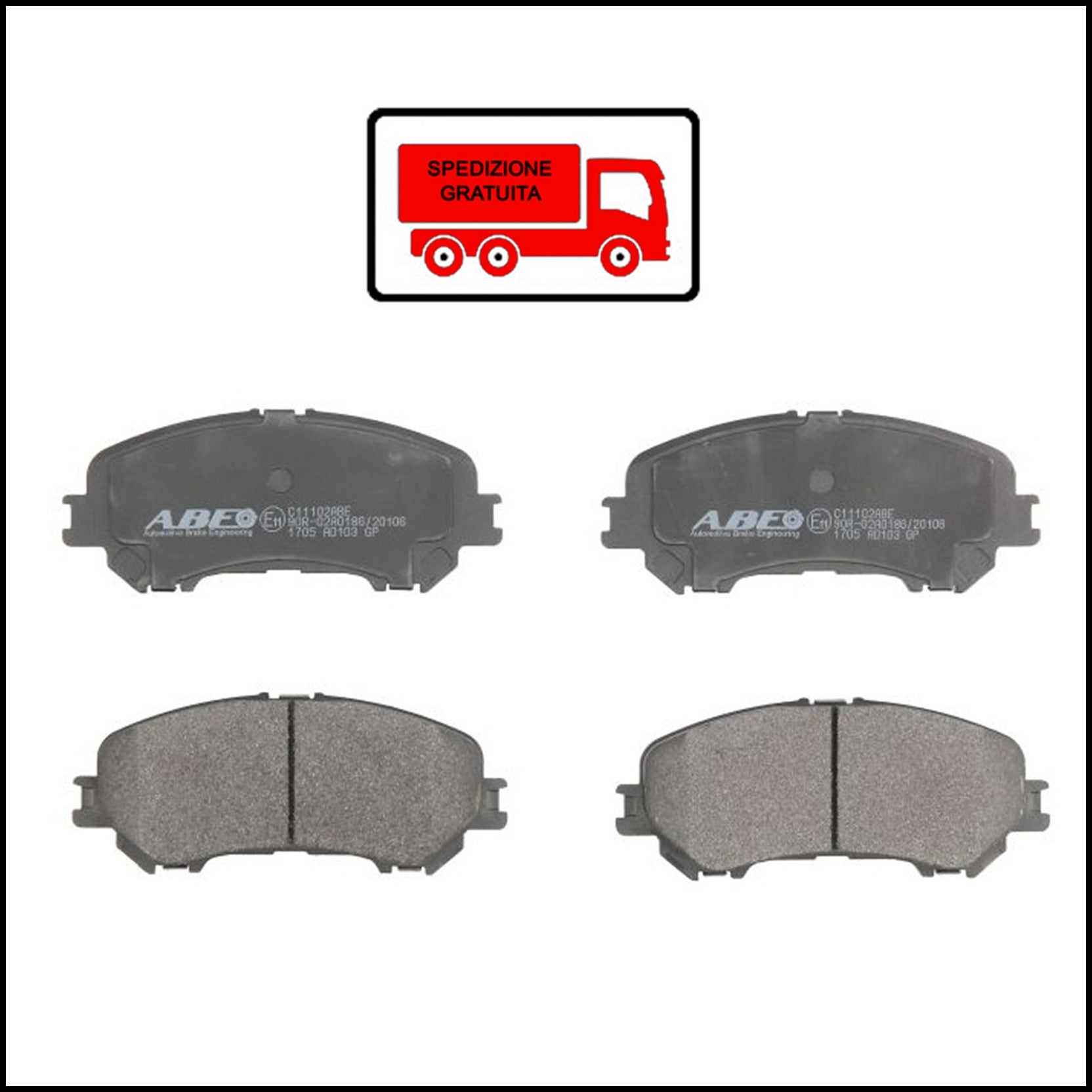 Kit Pastiglie Freno Anteriori | Posteriori Per Nissan Qashqai II dal 2014&gt; BIBA-RICAMBI