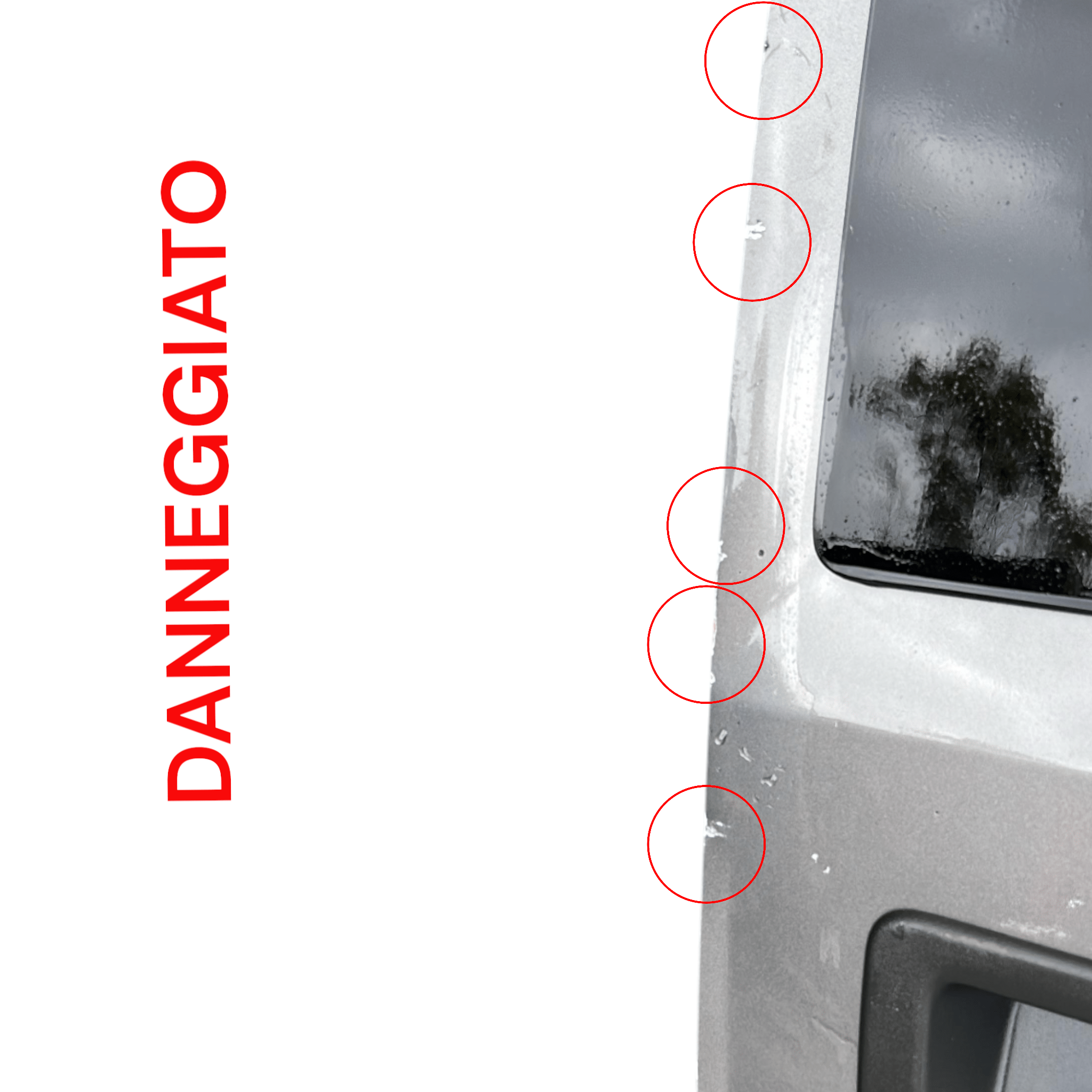 Anta Bagagliaio / Posteriore Sinistra Grigio Scuro Fiat Doblo Vetrato (2009 > 2022) Portiera / Porta / Sportello