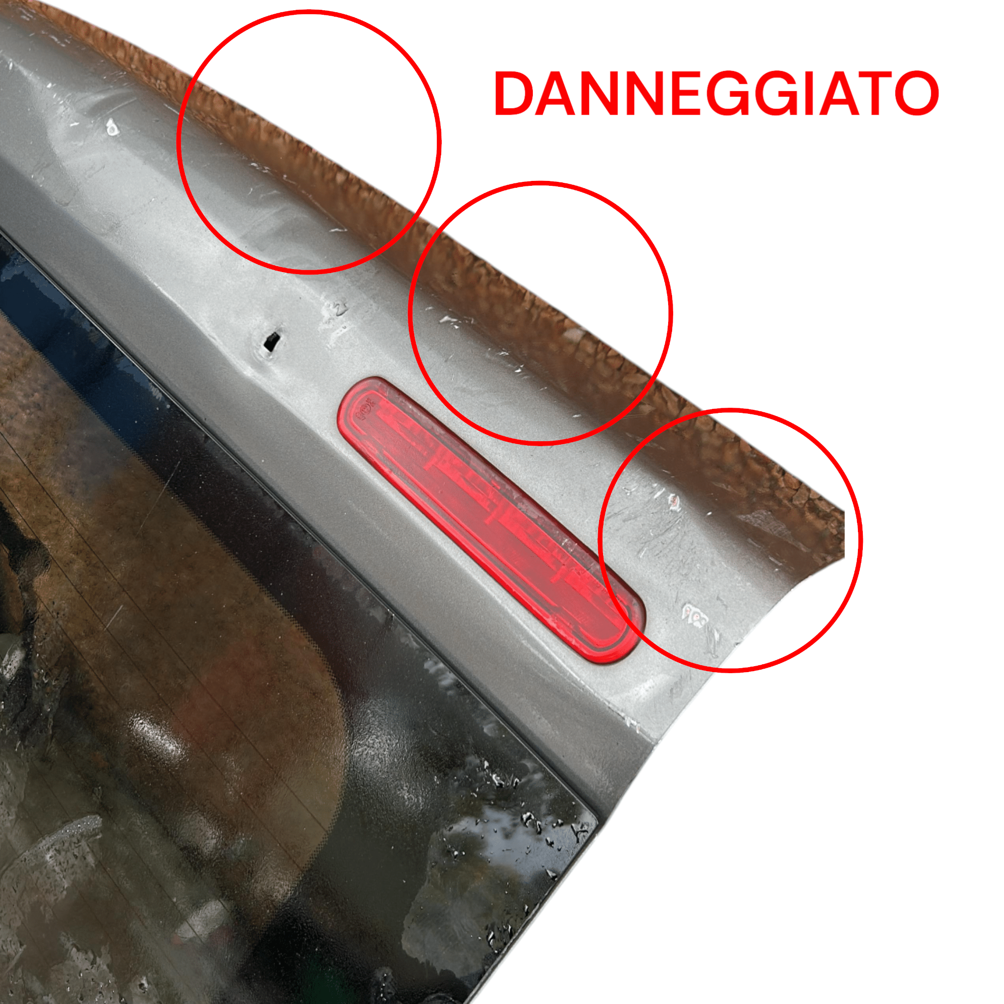 Anta Bagagliaio / Posteriore Sinistra Grigio Scuro Fiat Doblo Vetrato (2009 > 2022) Portiera / Porta / Sportello