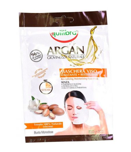 EQUILIBRA ARGAN MASCHERA VISO TESSUTO - BIBA-RICAMBI