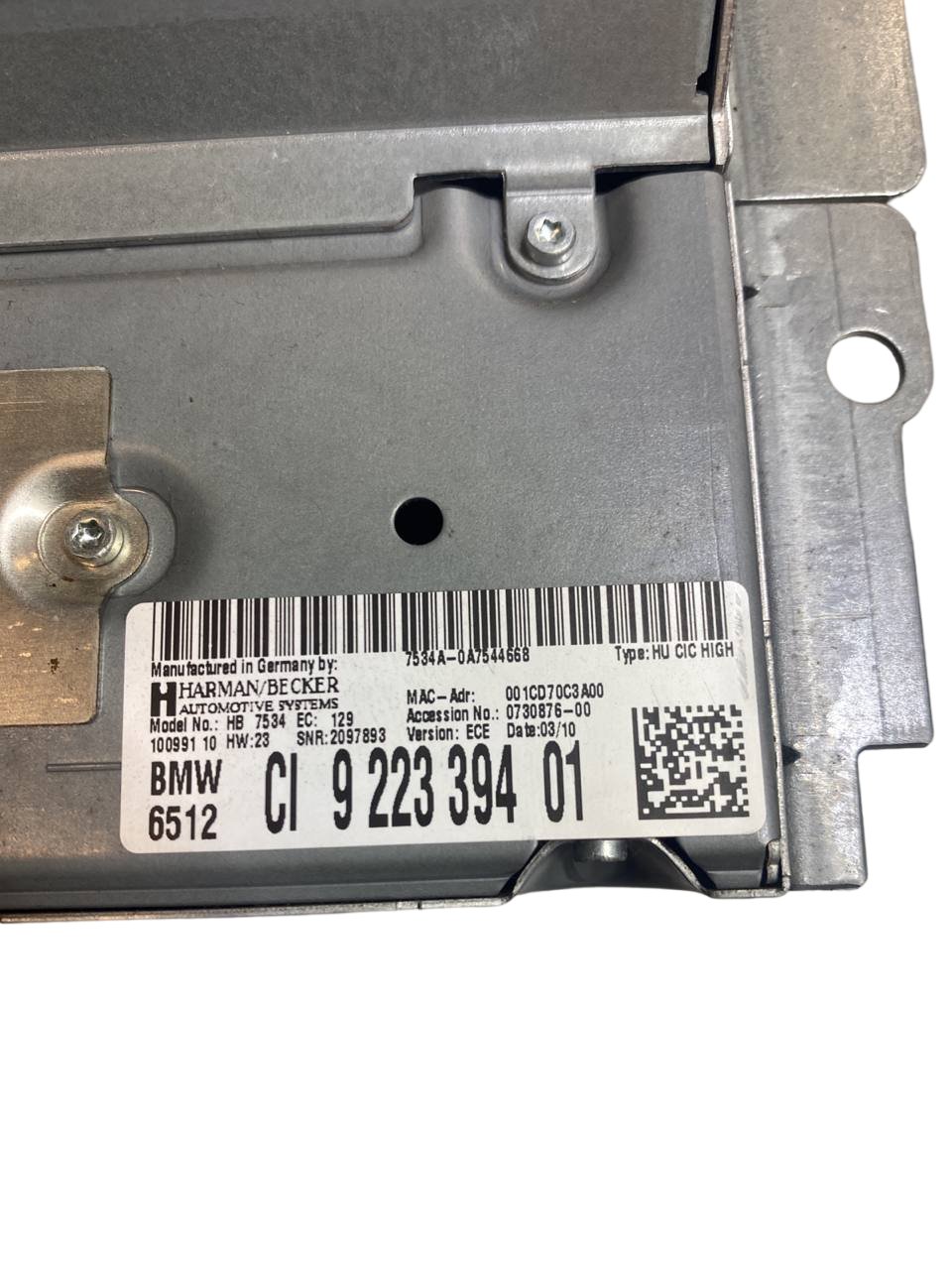 Autoradio Bmw 740i (f02 - 2015) cod:922339401