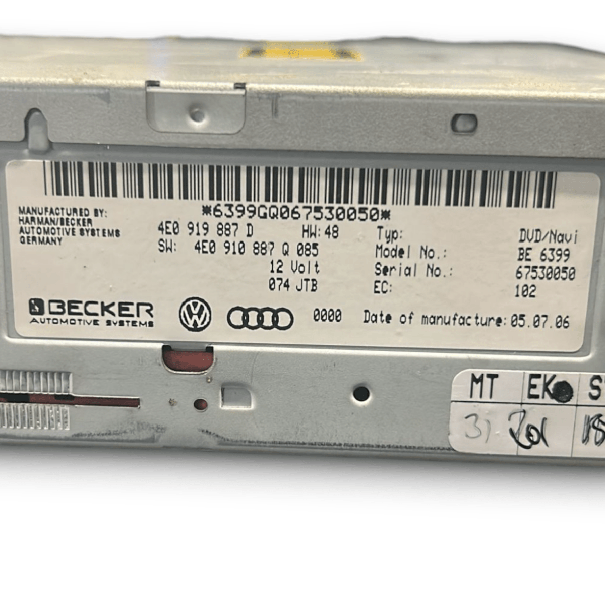 Autoradio / stereo audi a6 c6 cod:4E0919887D (2004 > 2011)