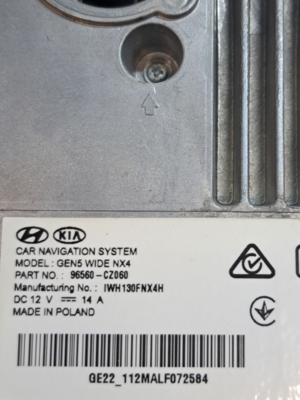 Autoradio / Stereo navigatore Hyundai Tucson ( 2020>) COD:96560-CZ060