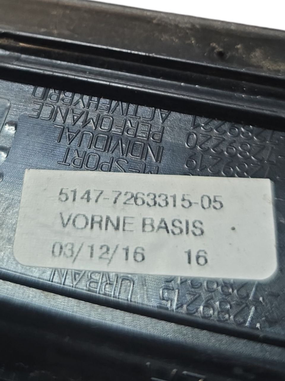 Battitacco Anteriore Destro Bmw Serie 1 F20 - F21 ( 2011 - 2019 ) Cod : 5147-7263315-05