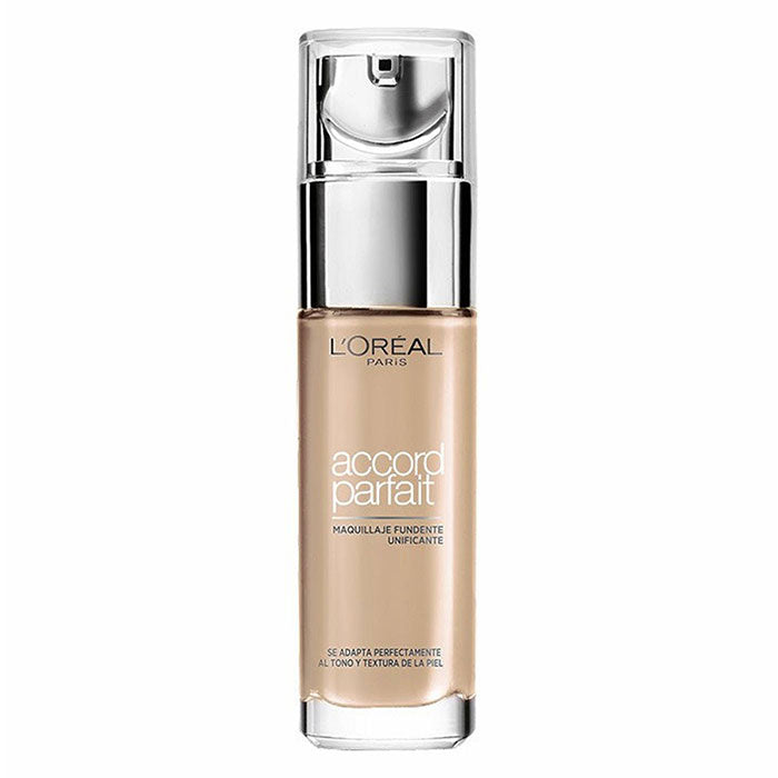 L'OREAL FONDOTINTA ACCORD PARFAIT FLUIDO BEIGE DORE 3.D/3.W - BIBA-RICAMBI