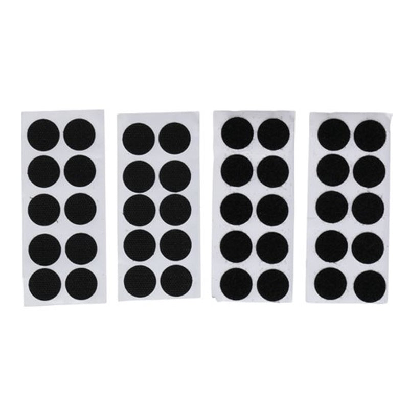 Assortimento 40 Pezzi Dischetti Adesivi Velcrati Colore Nero art.BGS80557 BIBA-RICAMBI