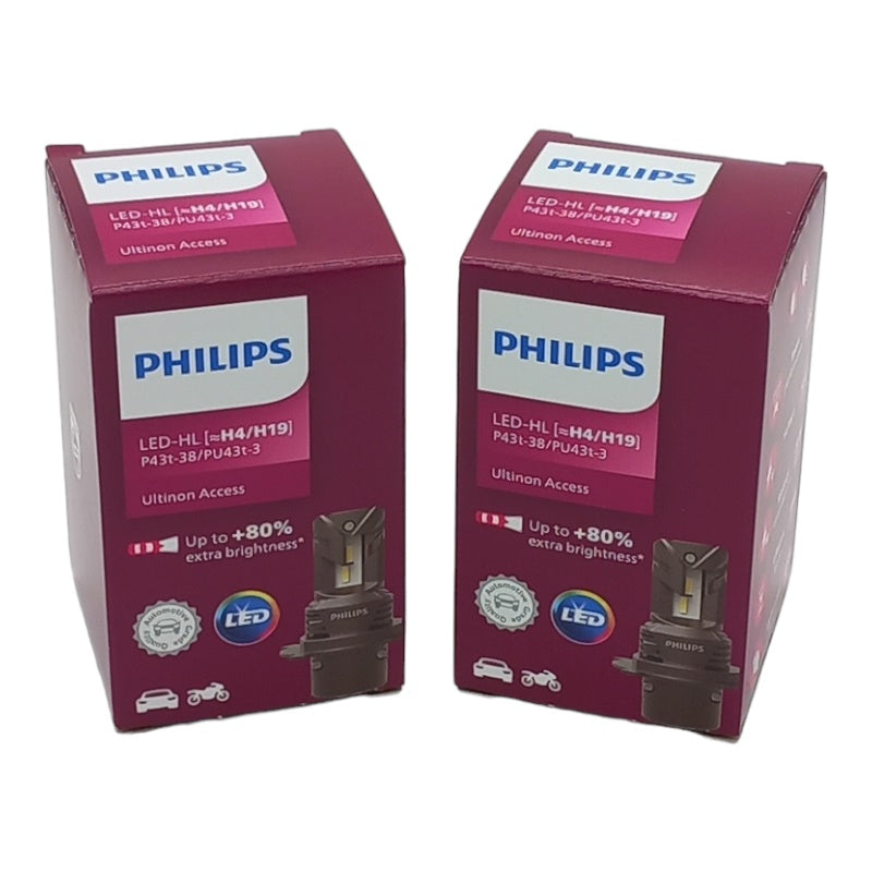 Philips Lampadine H4 Led Compatibile Per Toyota Carina IV (T15) Dal 1983-1988 BIBA-RICAMBI