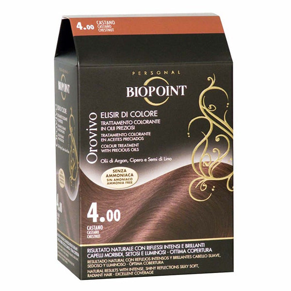 BIOPOINT OROVIVO ELISIRCOLORE CASTANO 4.00 - BIBA-RICAMBI