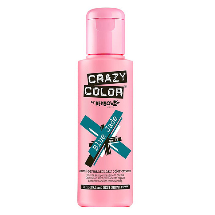CRAZY COLOR SEMI-PERMANENT HAIR COLOR CREAM BLUE JADE 67 - BIBA-RICAMBI