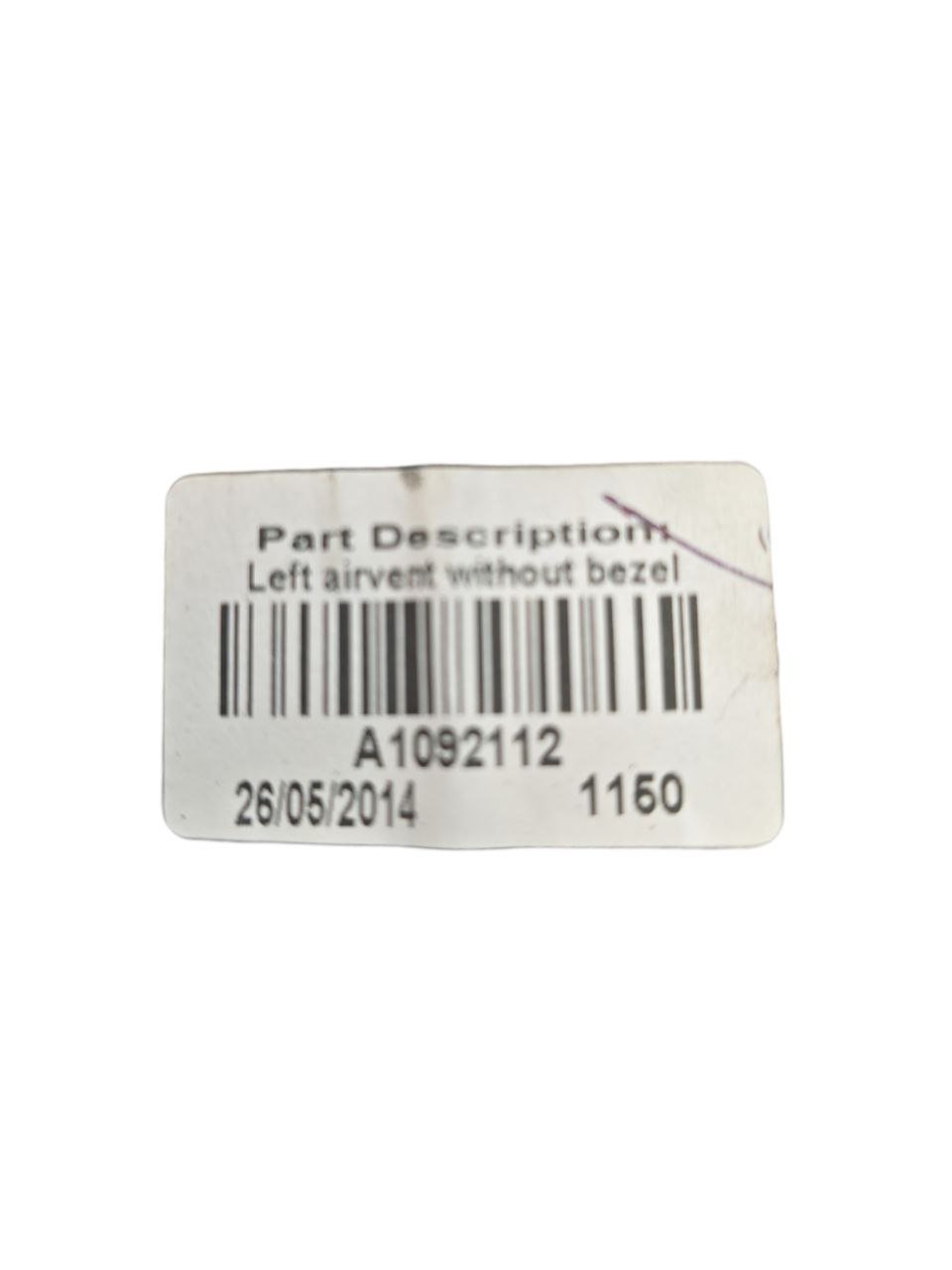 Bocchetta Sinistra Aria Condizionata Citroen C3 ( 2009 - 2016 ) Cod : A1092112