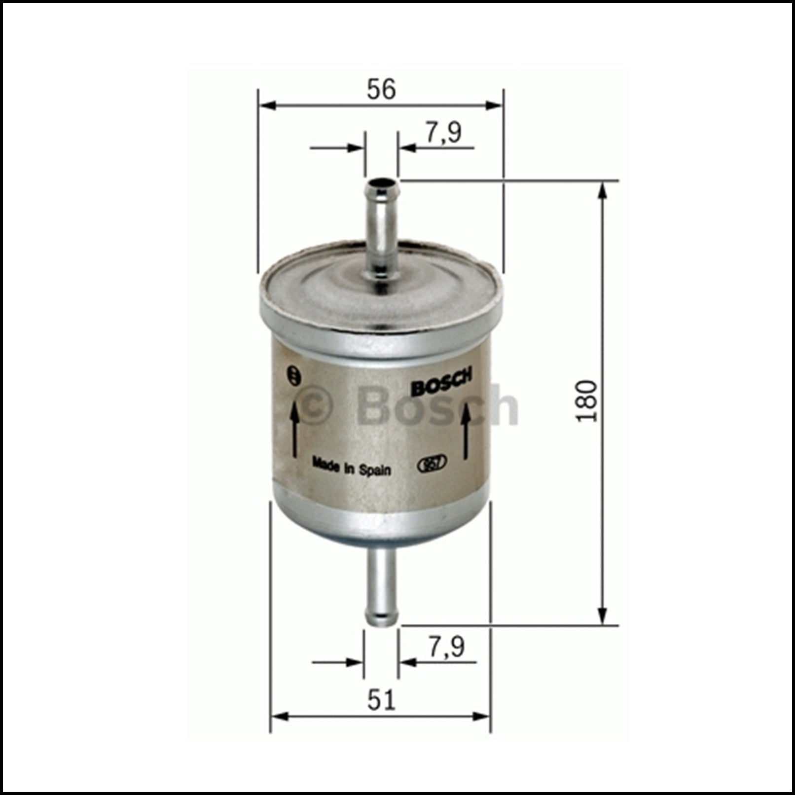 A. FILTRO BENZINA CARBURANTE ORIGINALE BOSCH BIBA-RICAMBI