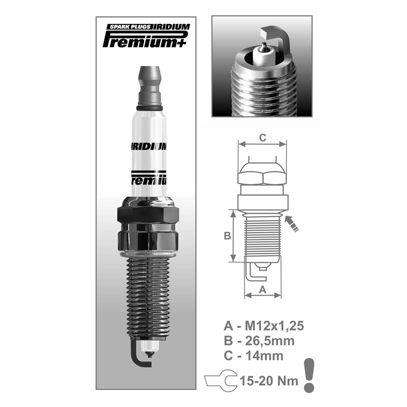 Candela Brisk Iridium Premium Compatibile Per MB Classe S (C216) 6.2 386KW | Motore. M 156.984 BIBA-RICAMBI