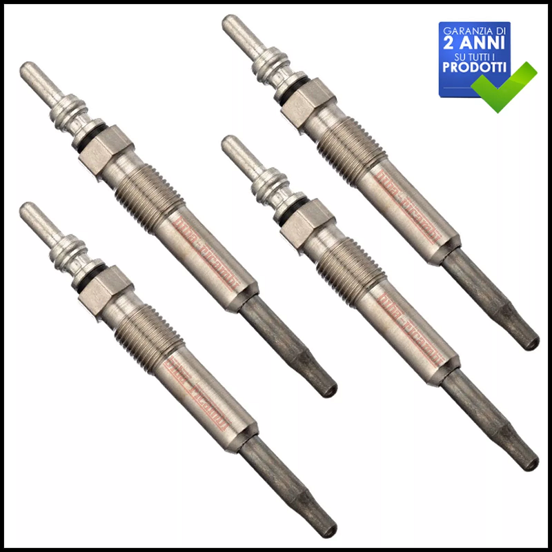 Kit 4 Candelette 4V Adattabile Dacia Logan MCV II 1.500 Diesel 55/63/66kw dal 2013> SVAC