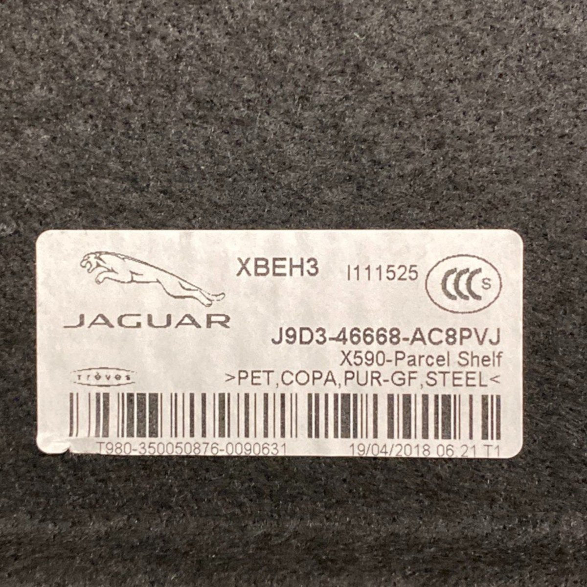 Cappelliera  jaguar i-pace Cod: j9d3-46668-ac8pvj (2018-)