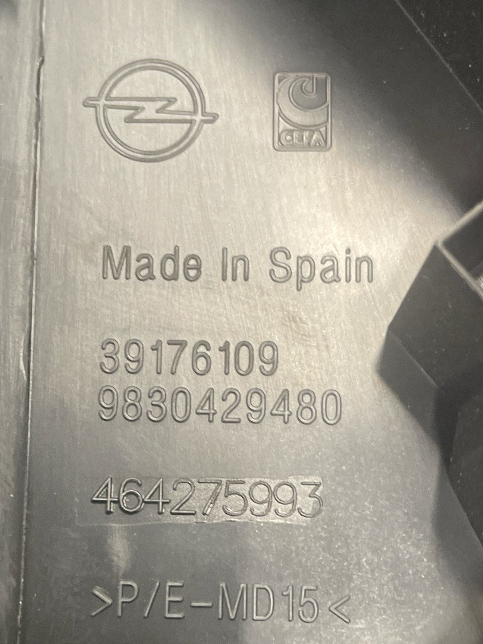 Cassetto / Vano Porta Oggetti Opel Corsa F COD:9830429480 (2019>)