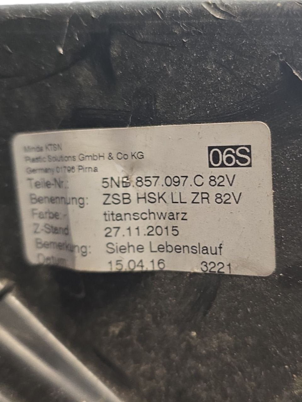 Cassetto / Vano Portaoggetti Volkswagen Tiguan 5N ( 2007 - 2016 ) Cod : 5N0857097