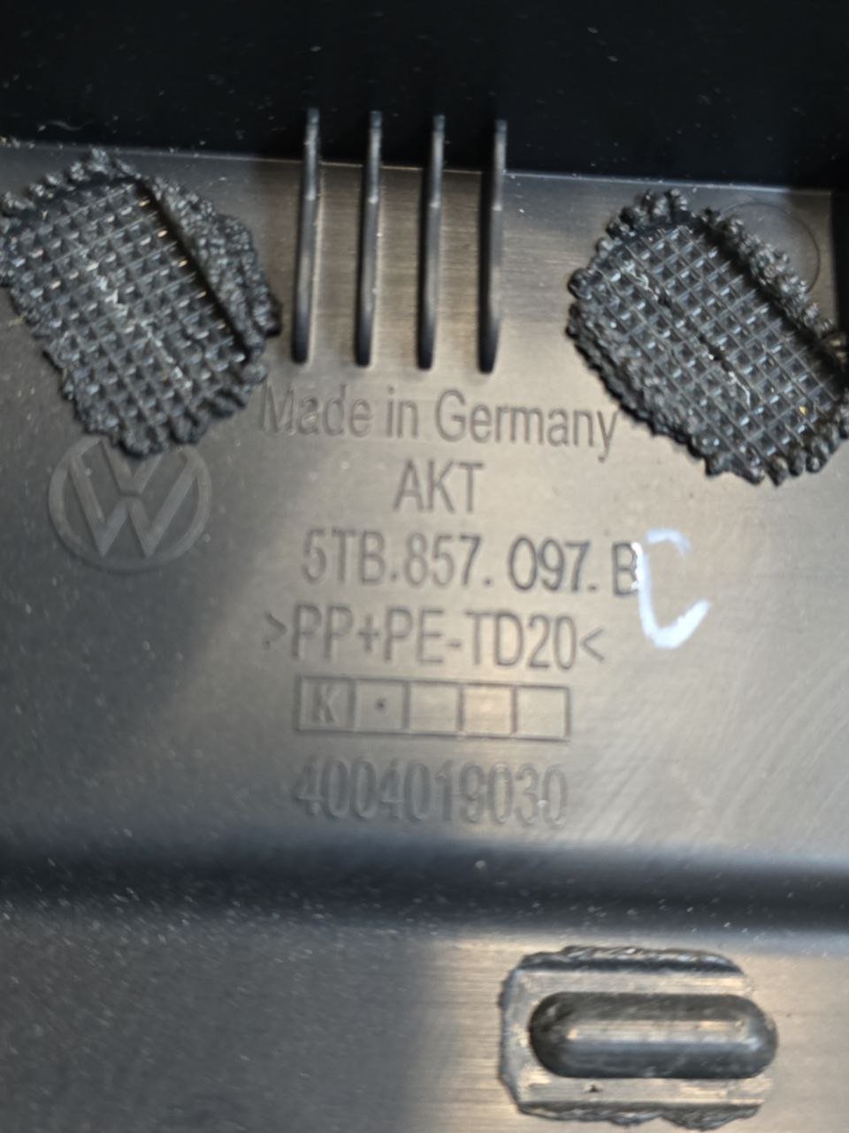 Cassetto / Vano Portaoggetti Volkswagen Touran ( 2007 - 2015 ) Cod : 5TB857097B