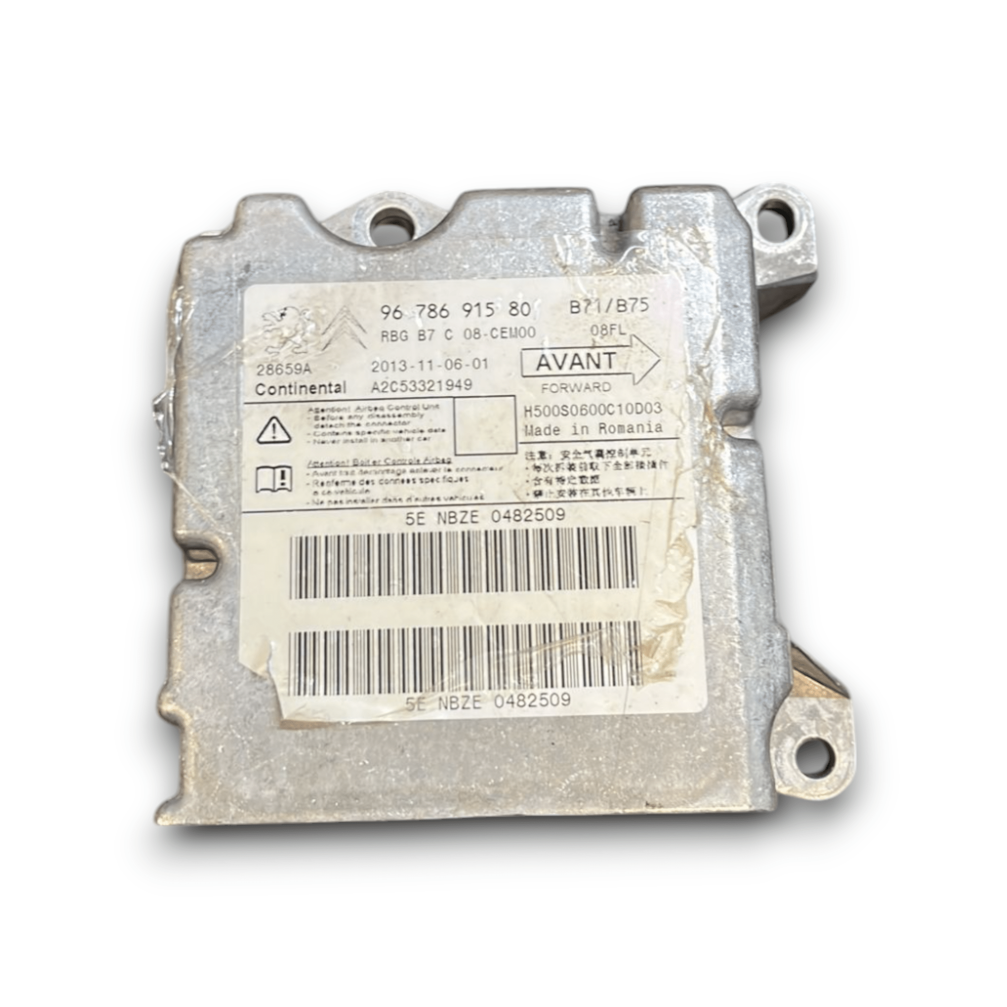Centralina AirBag Citroen C4 II cod:9678691580 (2010 >2018)