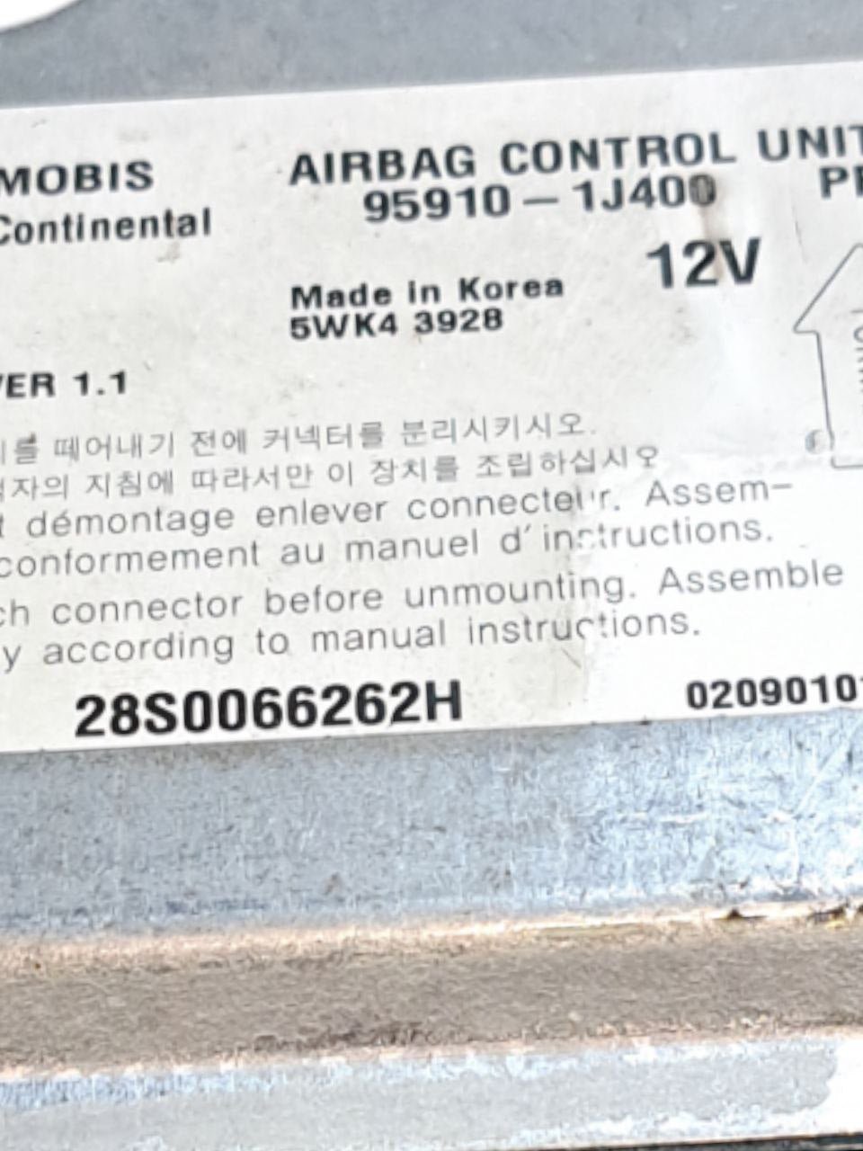 Centralina Airbag Hyundai I20 (2008-2012) COD:95910-1J400