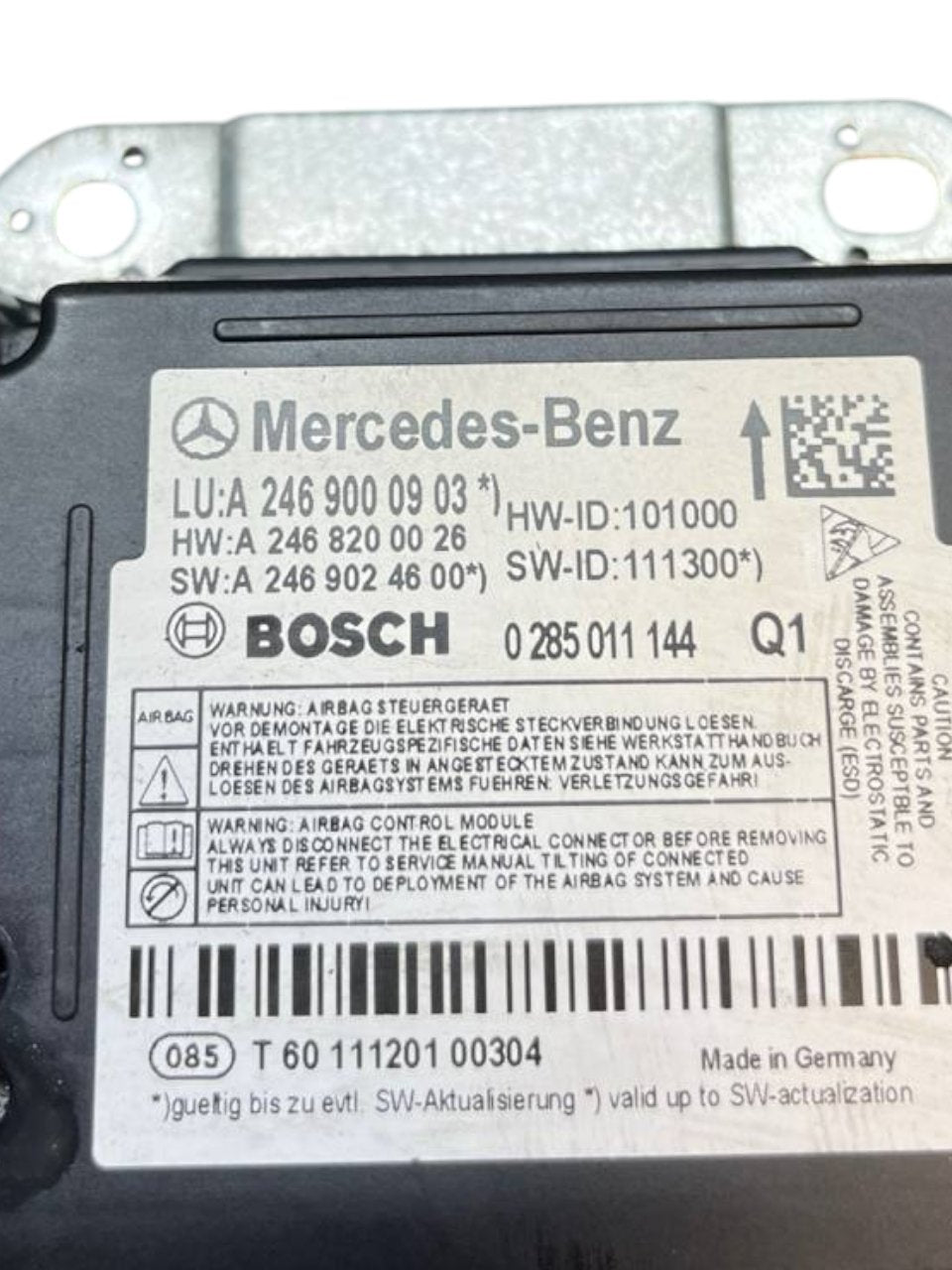 Centralina Airbag Mercedes-Benz Classe B W246 (2012-2018) cod.A2469000903
