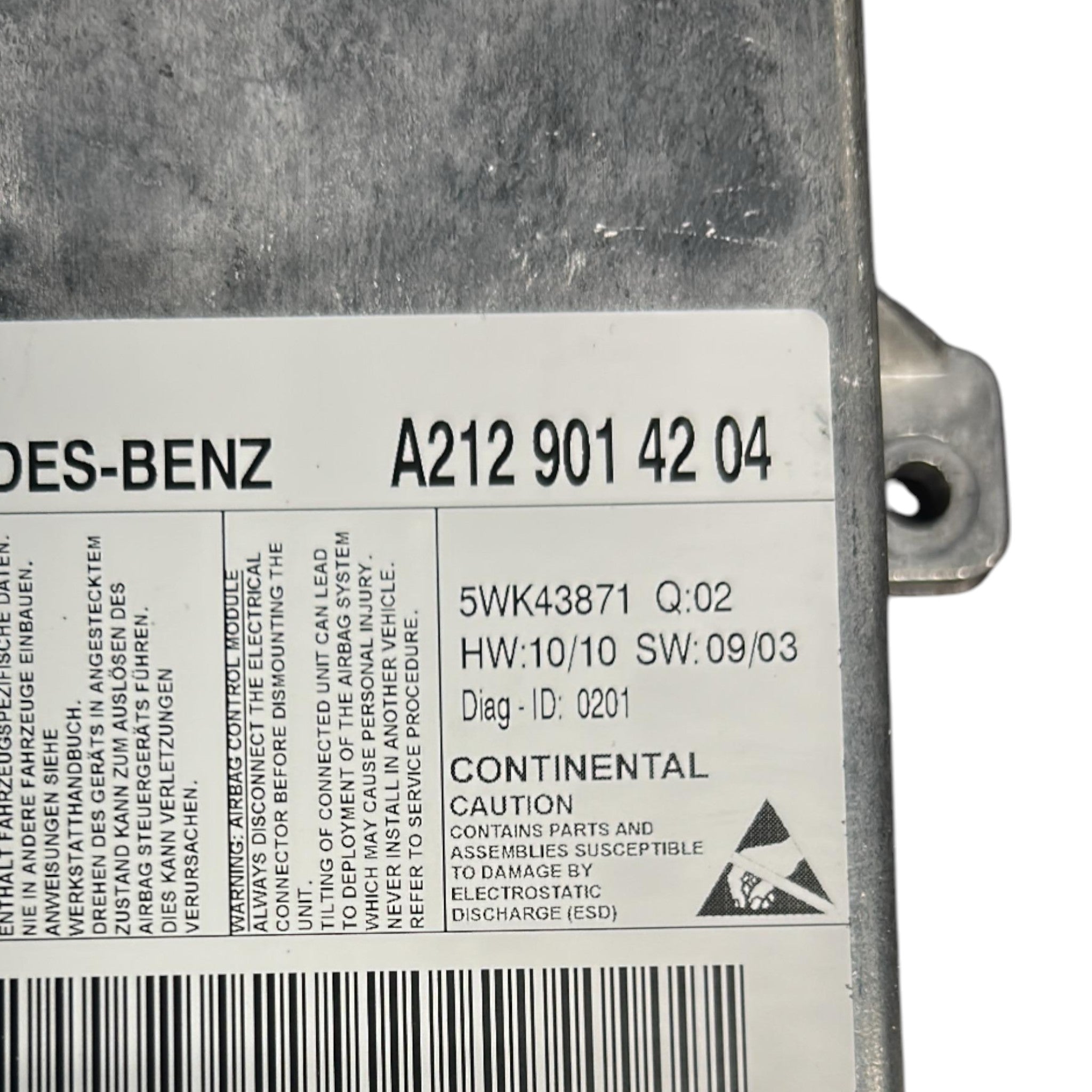 Centralina AirBag Mercedes Benz Classe E (W212) cod.A2129014204 (2009 > 2016)