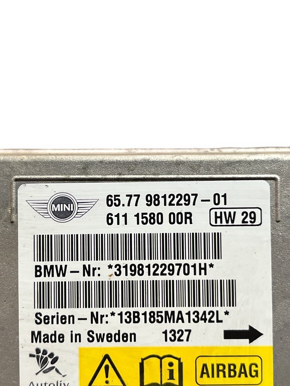 Centralina airbag Mini One R56 / Countryman R60 (2007-2017) cod.981229701