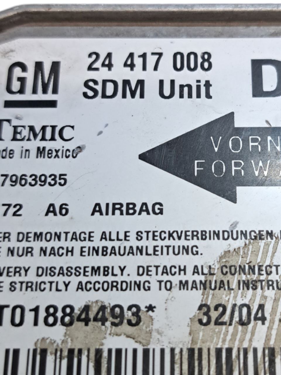 Centralina airbag Opel Combo (2001-2011) COD:24417008