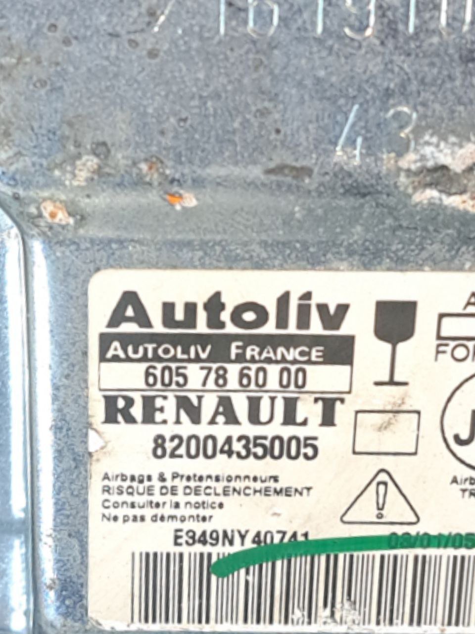 Centralina airbag Renault Espace (2004) COD:8200435005