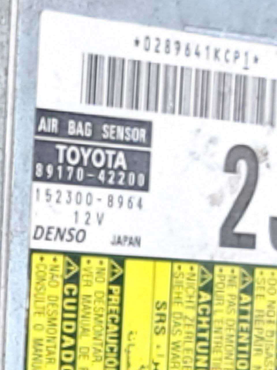 Centralina airbag Toyota Rav 4 (2006-2011) COD:89170-42200