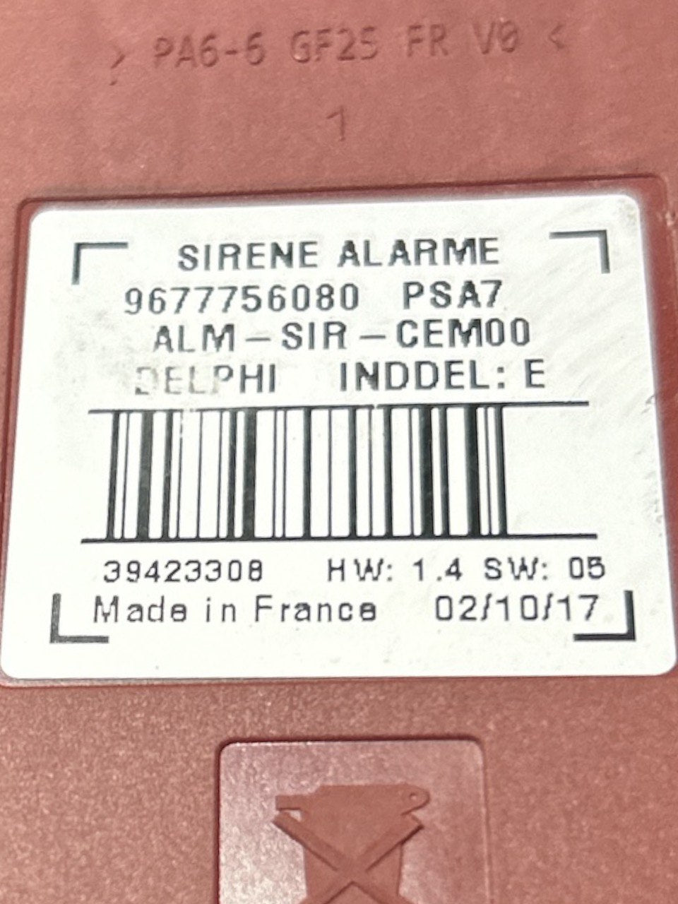 Centralina Allarme / Antifurto Citroen C3 III (2016 > ) cod.9677756080