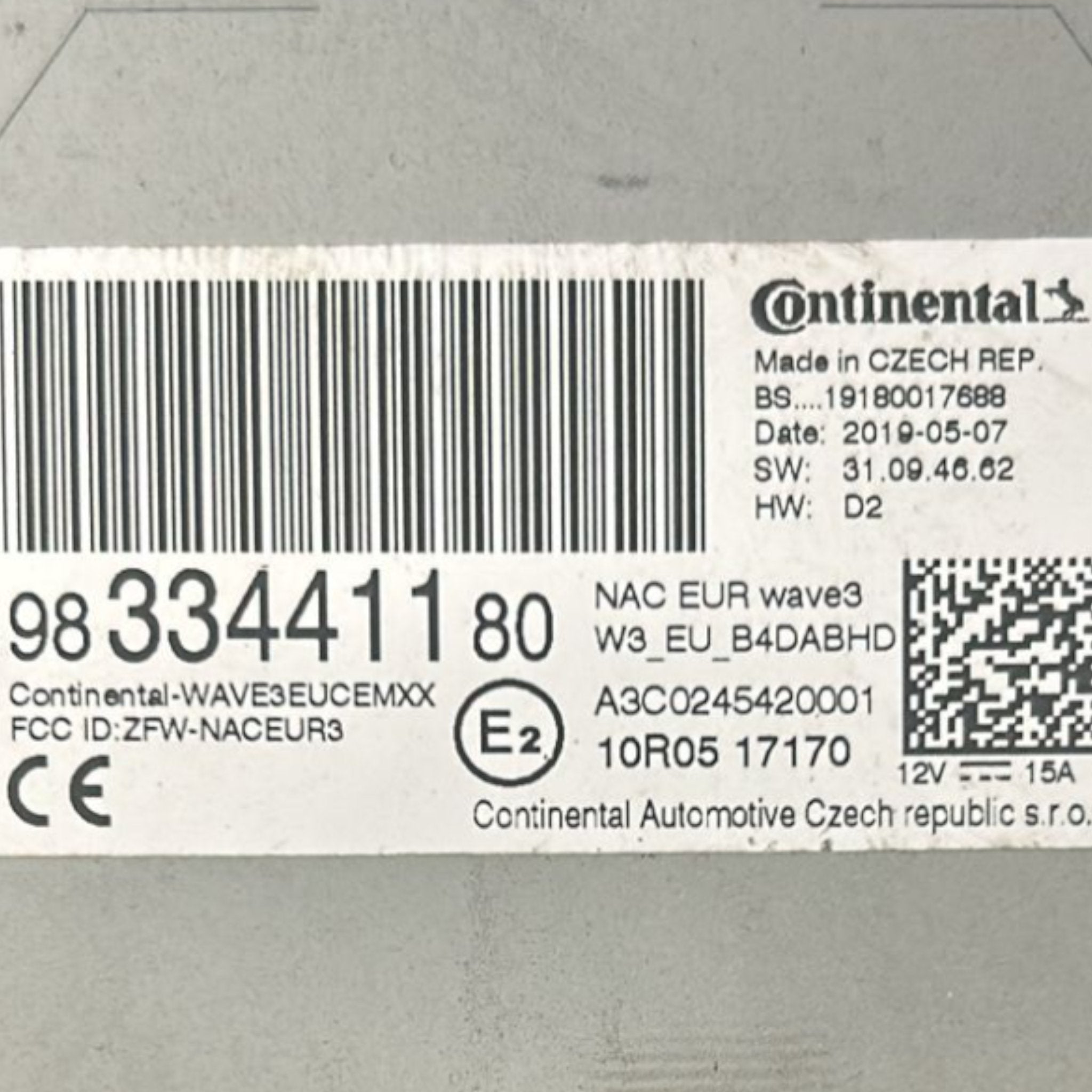 Centralina Autoradio Citroen DS7 cod.9833441180 (2017 > )