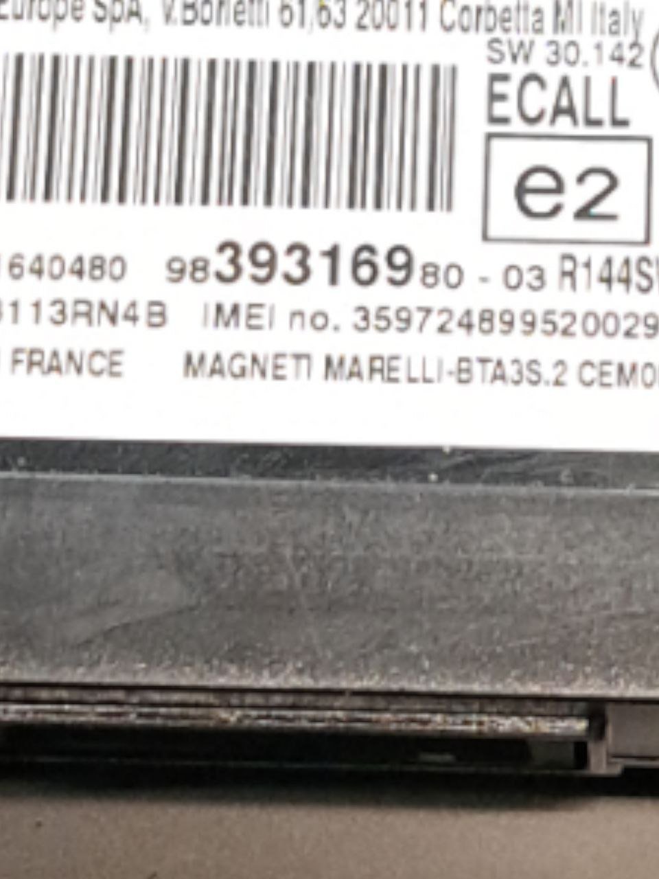 Centralina Autoradio Peugeot 208 / 3008 / 5008 / C5 / Vivaro (2019>) COD:9839316980