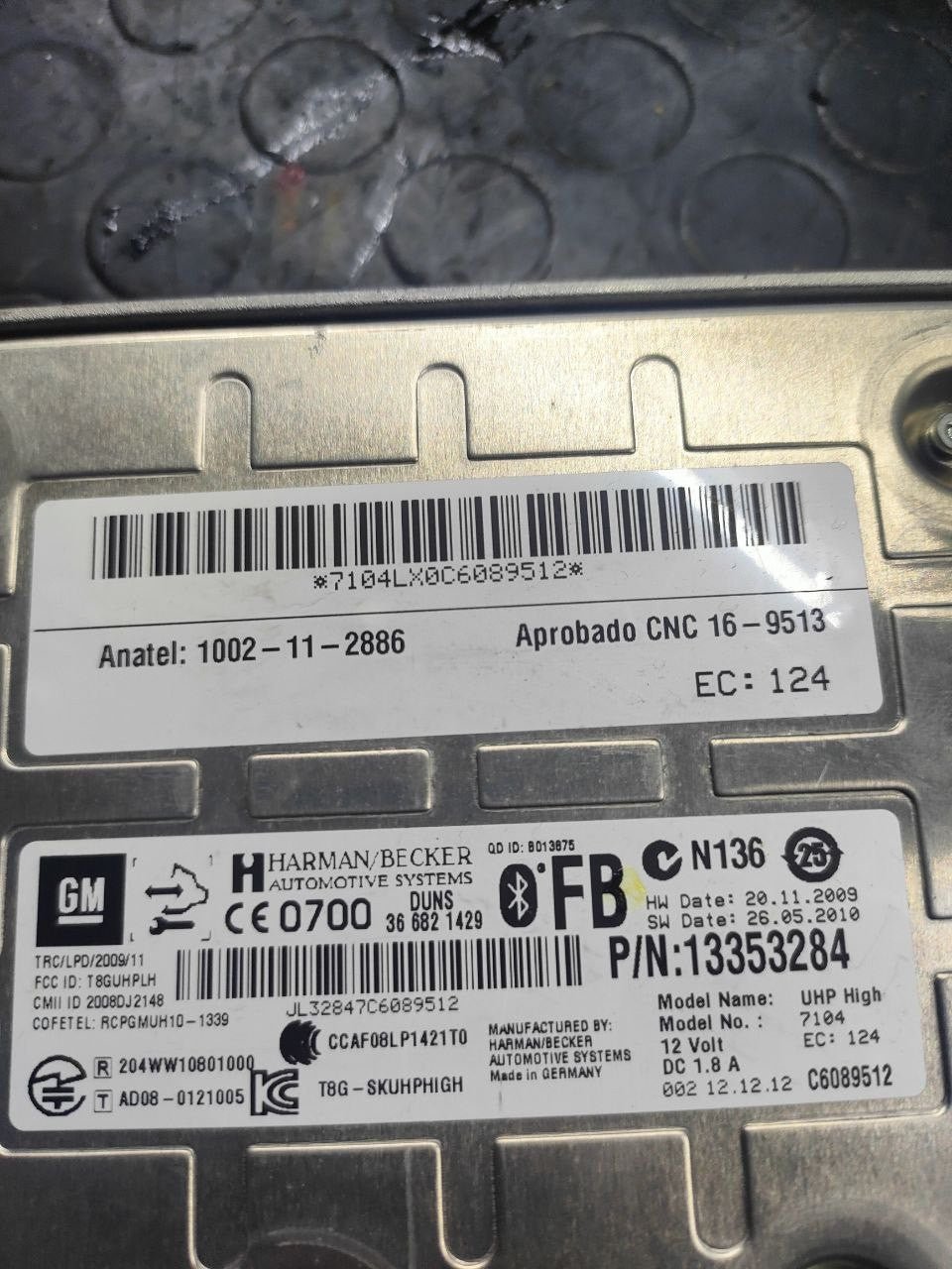 Centralina bluetooth Opel Astra J cod 13353284