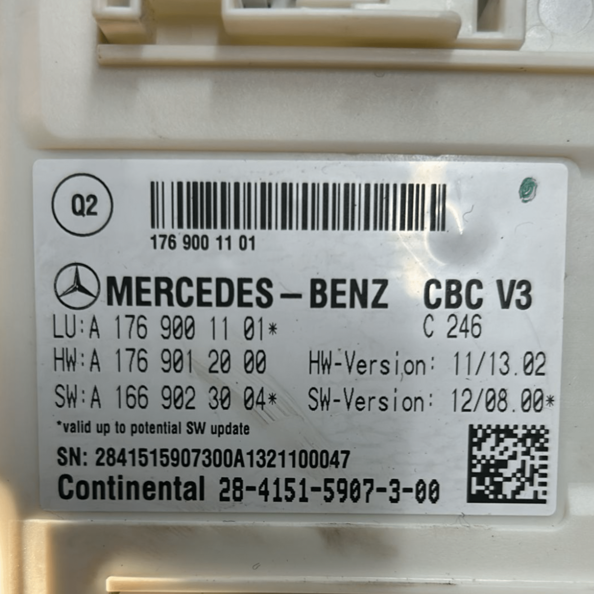 Centralina Body Computer Mercedes benz Classe B W246 1.8 Diesel cod:A1769001101 (2011 > 2019)