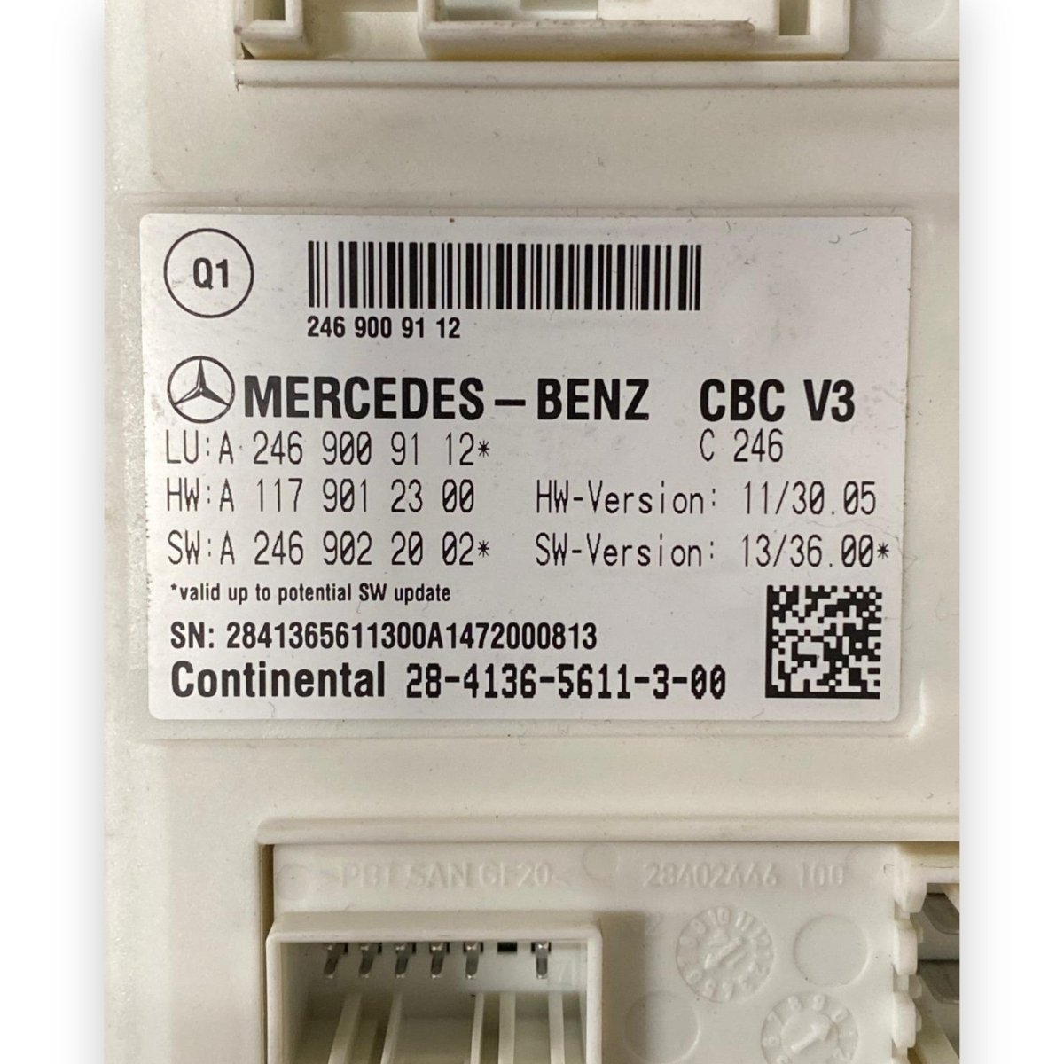Centralina / Body Computer Mercedes-Benz Classe B W246 2.0 Benzina / Metano (2011-2018) Cod: A2469009112 A1179012300 A2469022002