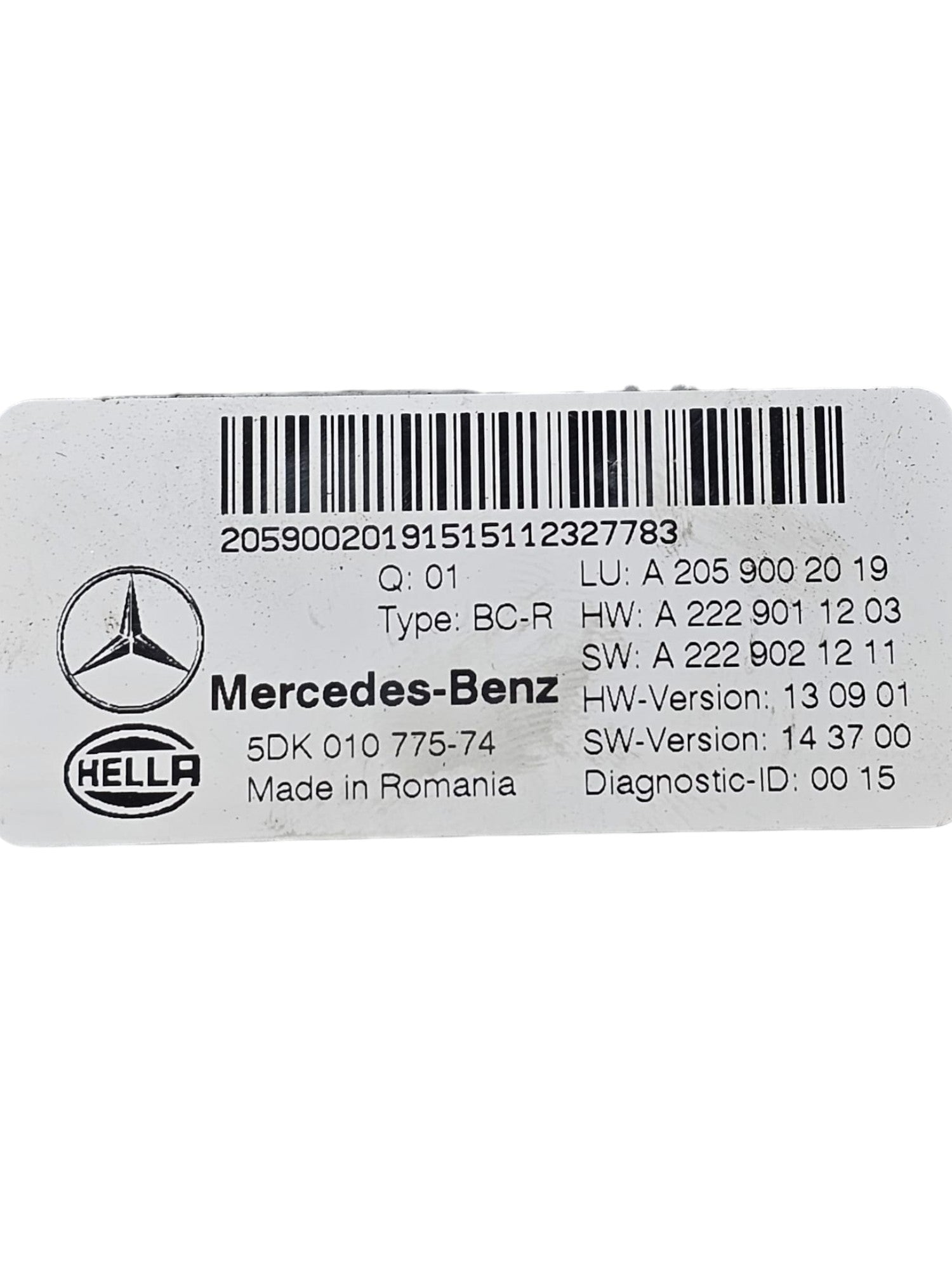 Centralina Body Computer Mercedes CLA W117 2.2 Diesel Cod:A2059002019 (2013-2019)