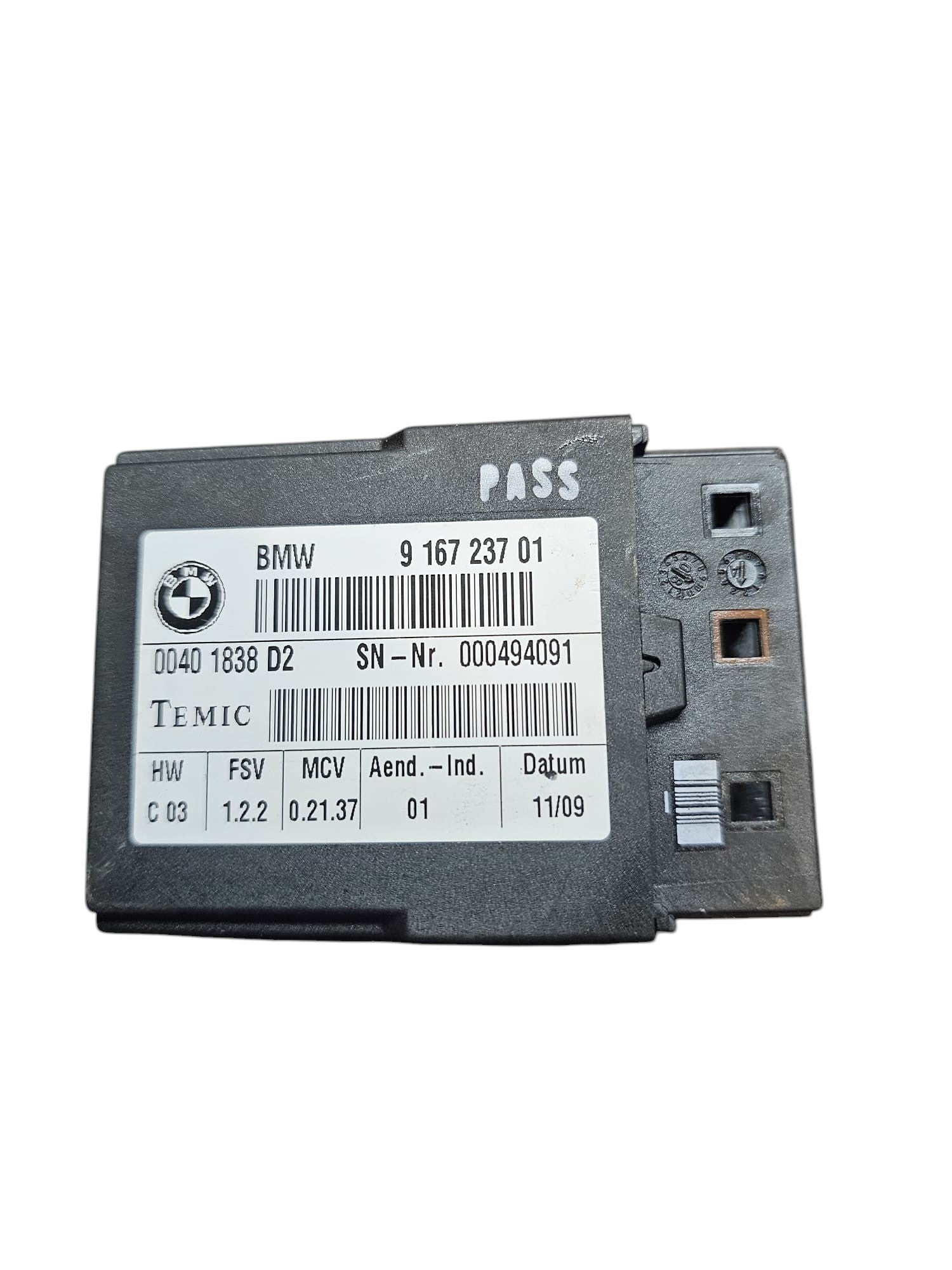 Centralina Cintura Sicurezza Posteriore Destra Bmw Serie 3 E90 Cod:916723701 (2005-2013)