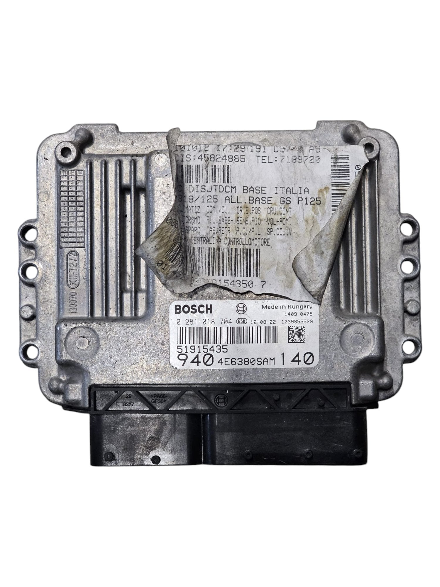 Centralina ECU Motore Alfa Romeo Giulietta Cod:51915435 2.0 Diesel Codice Motore: 940A5000 (2010-2020)