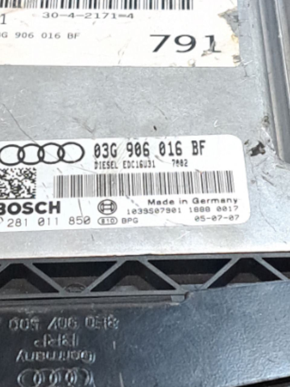 Centralina ECU Motore Audi A6 C6 2.0 diesel (2004-2012) COD:03G906016BF