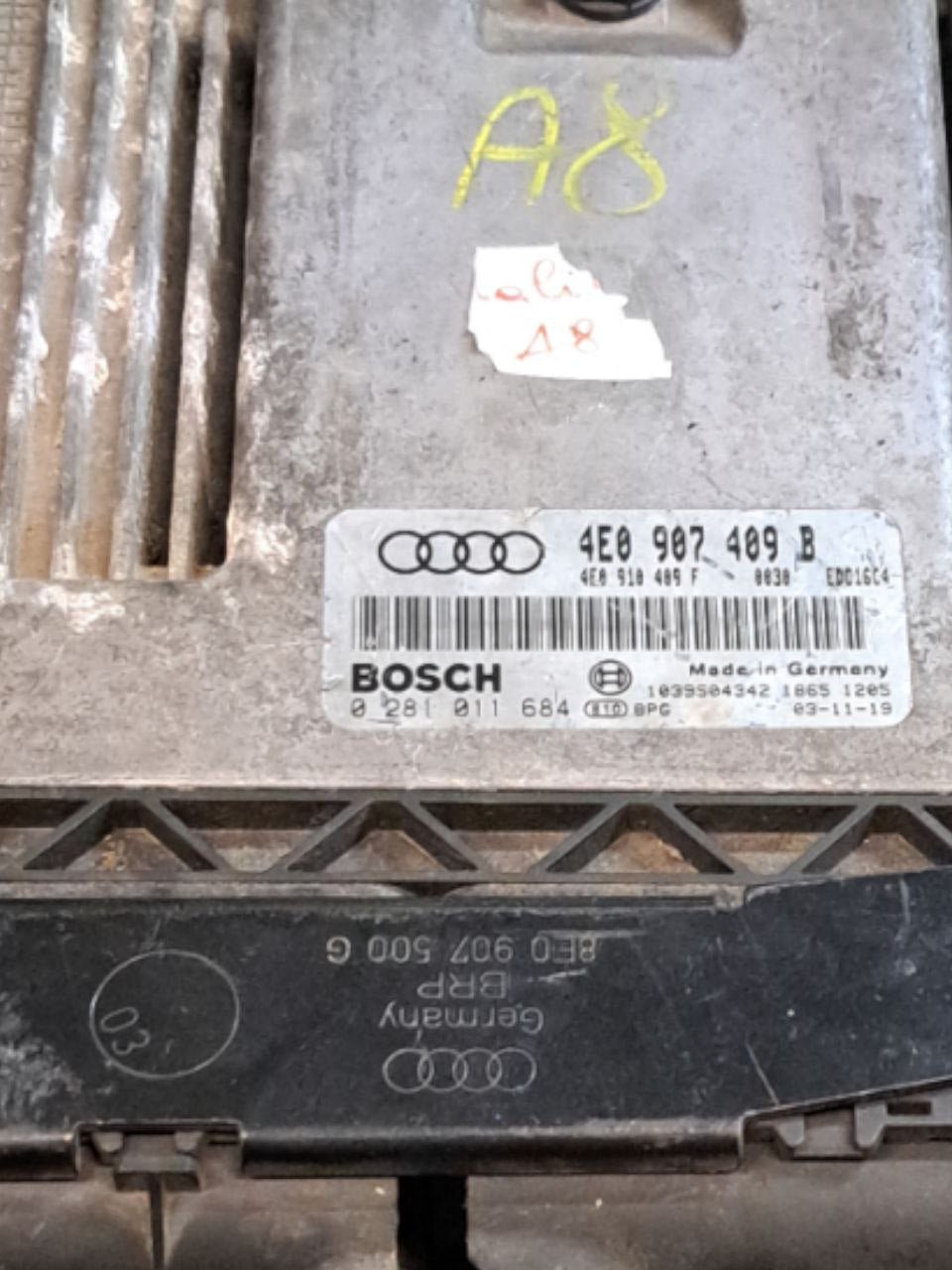 Centralina Ecu motore Audi A8 4E 4.0 Diesel (2002-2010) COD:4E0907409B