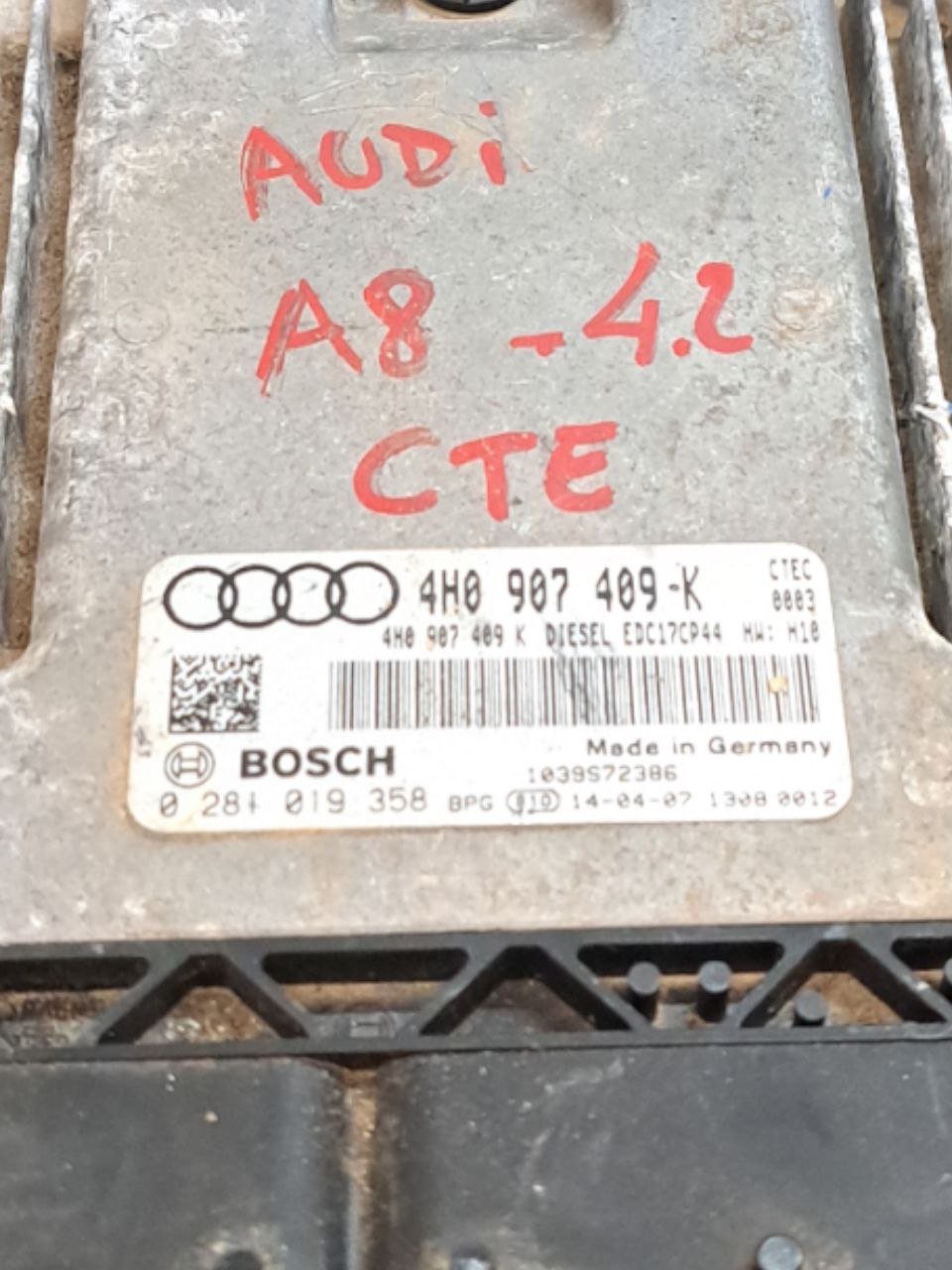 Centralina Ecu motore Audi A8 4H 4.2 Diesel (2009-2018) COD:4H0907409K